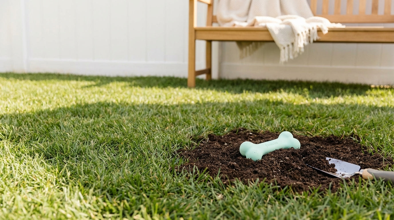 Warum vergraben Hunde Spielzeug im Garten? Ursachen & Tipps