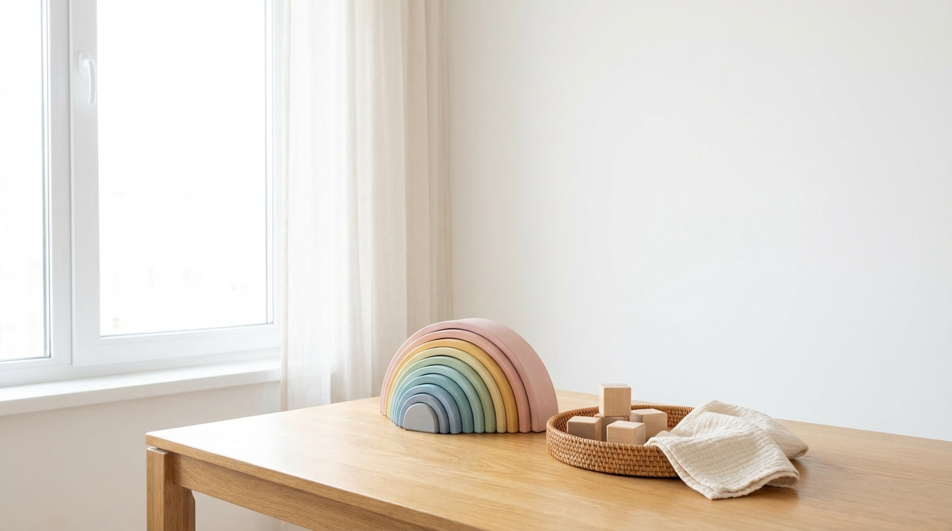 Regenbogen Stapelspiel Spielideen: 12 Ideen ab 12 Monaten