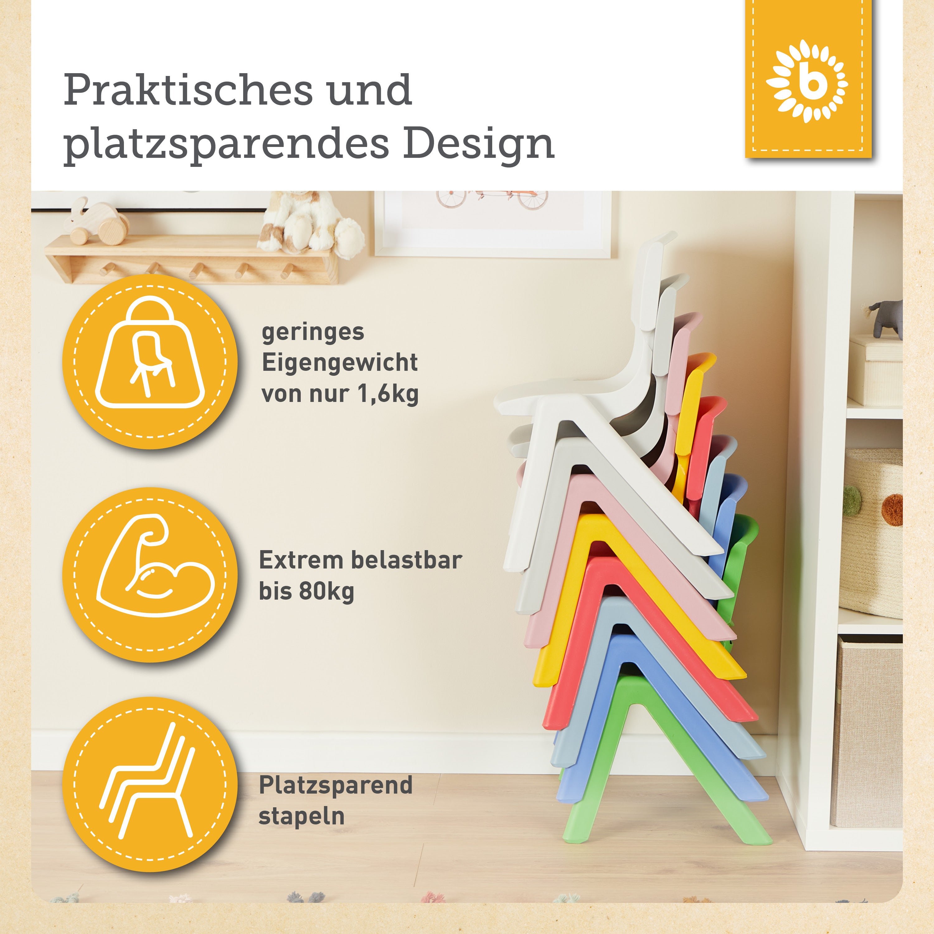 Kinderstuhl Gelb
