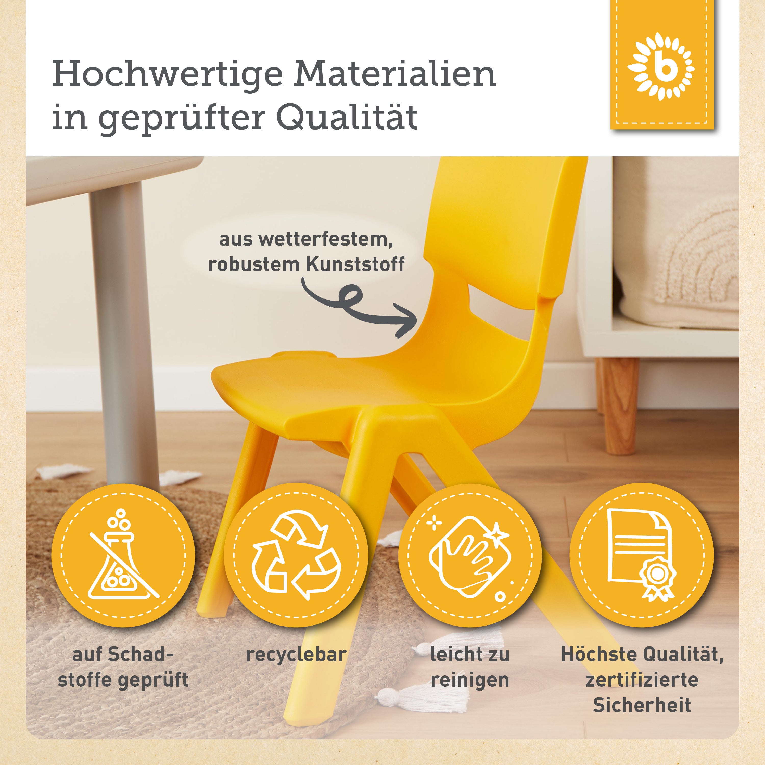 Kinderstuhl Gelb