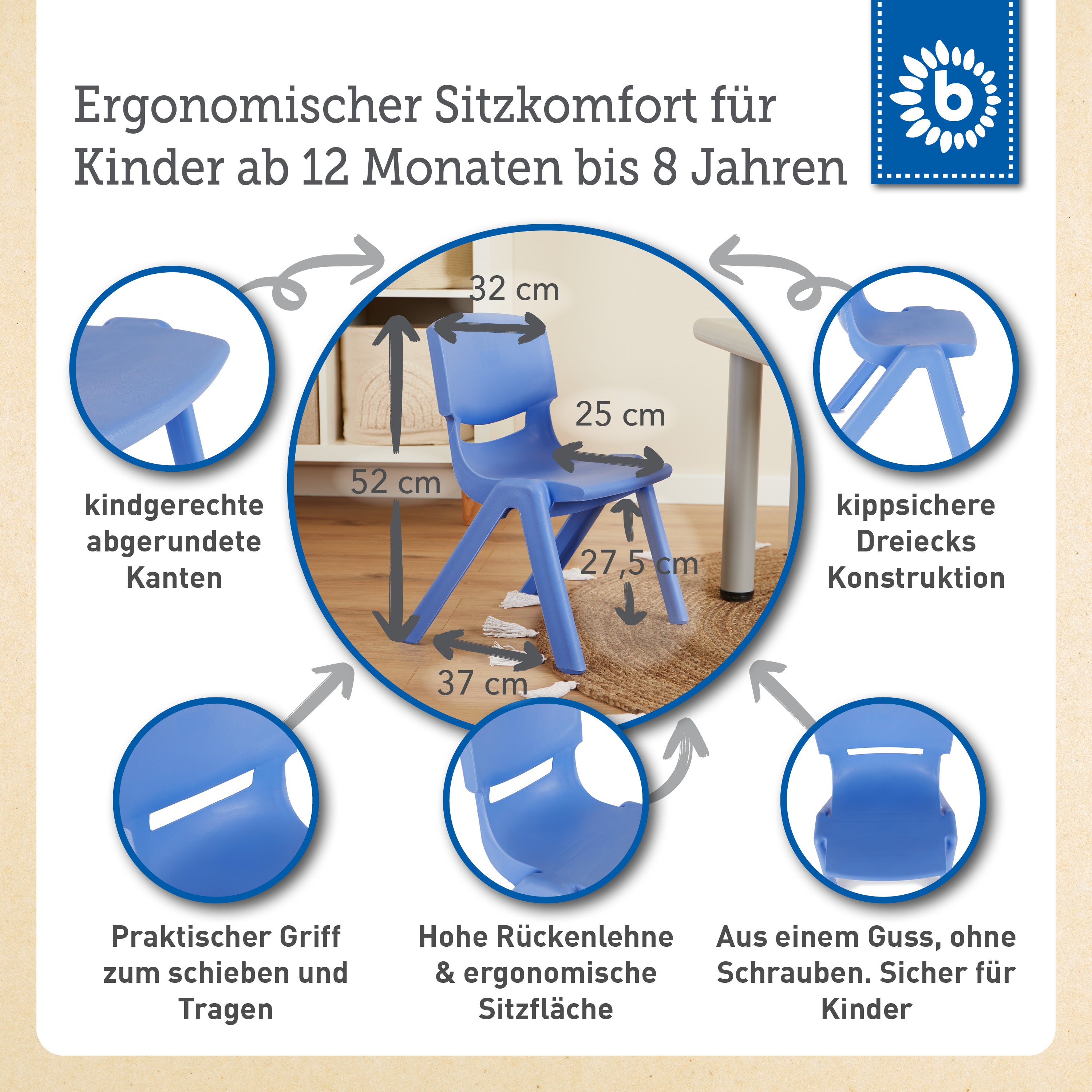 Kinderstuhl Blau