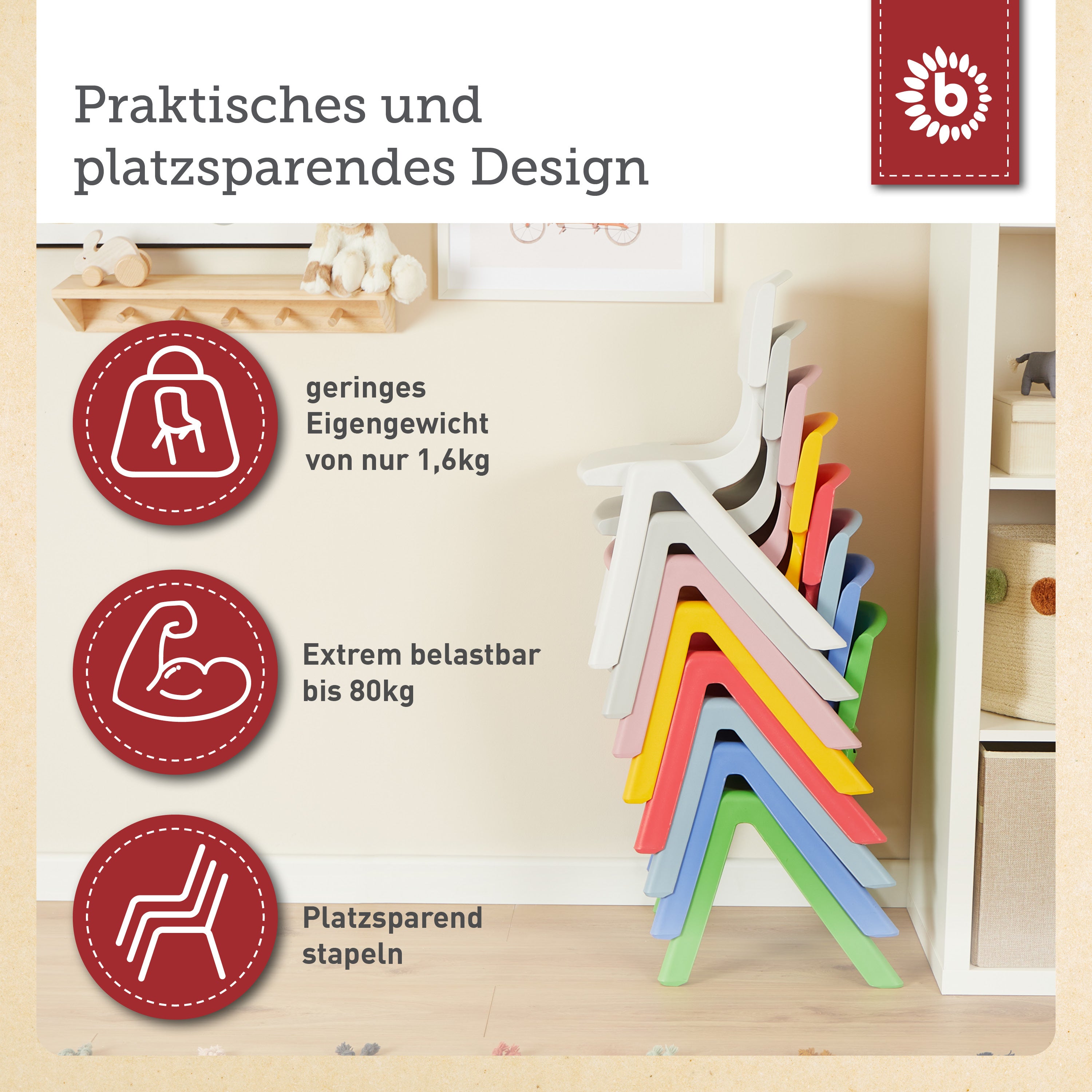 Kinderstuhl Rot