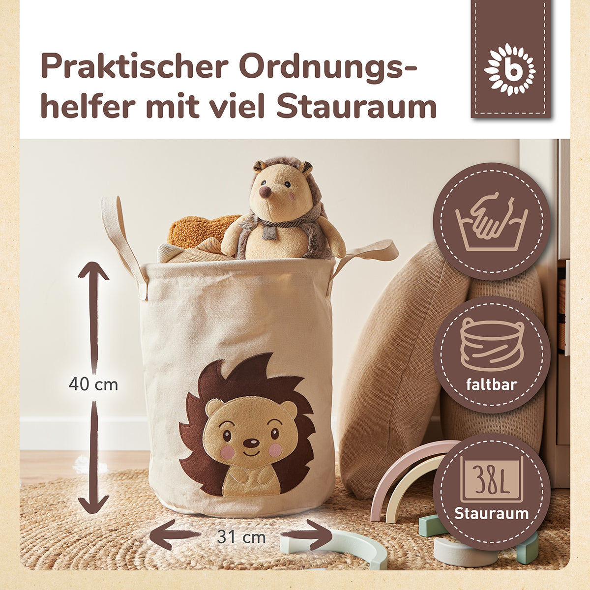 Aufbewahrungskorb Igel Piksi