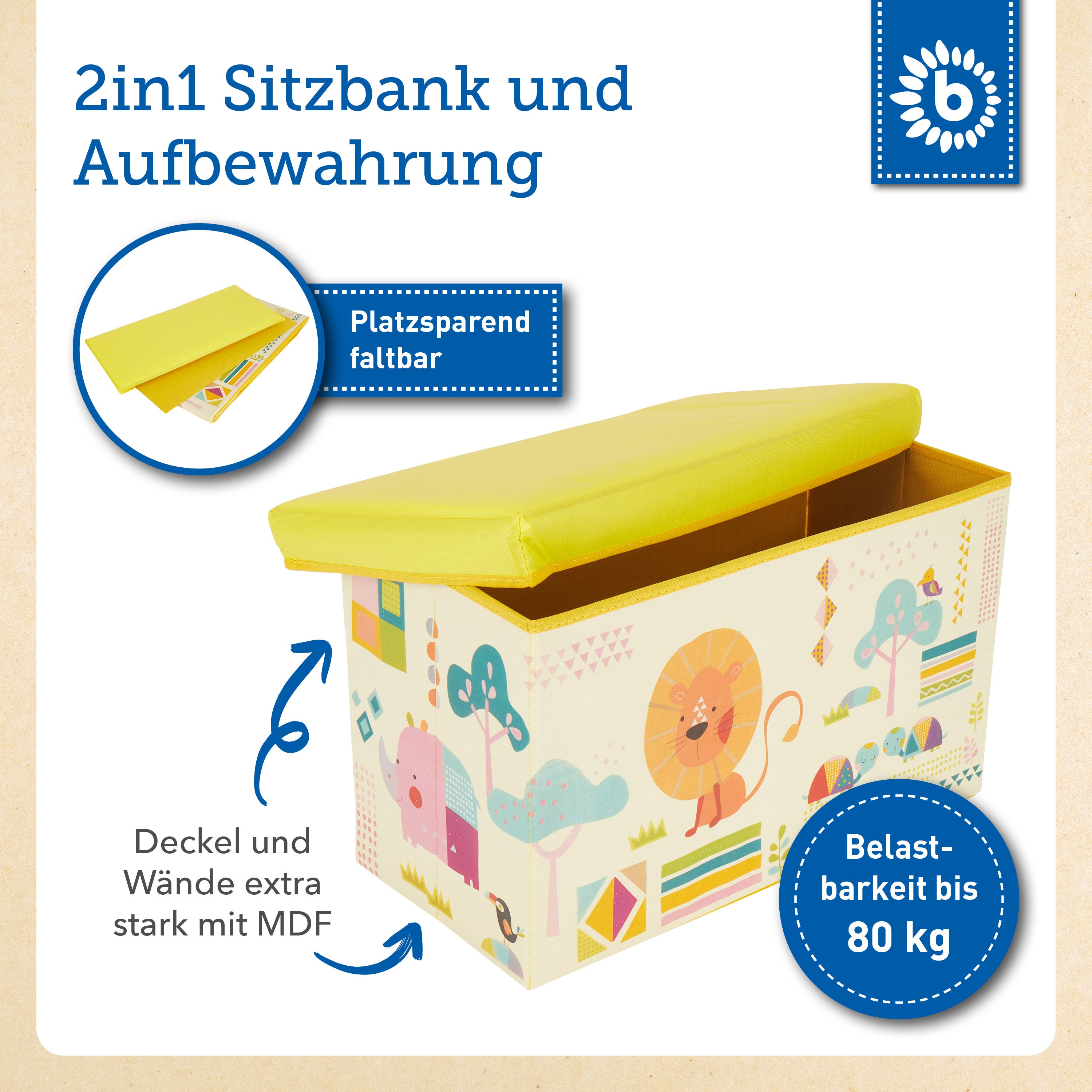 2in1 Staubox & Sitzbank Zoo