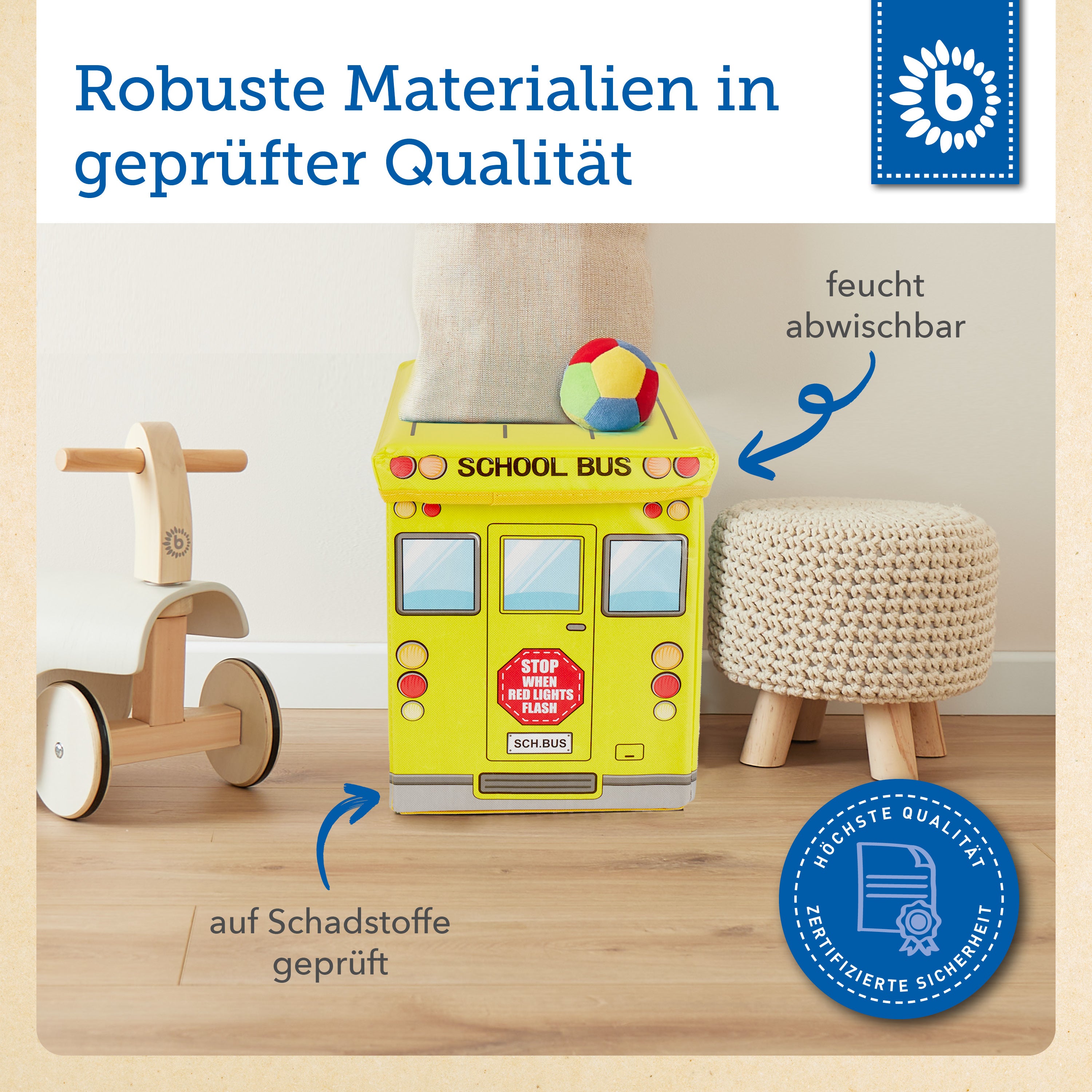 2in1 Staubox & Sitzbank Schulbus