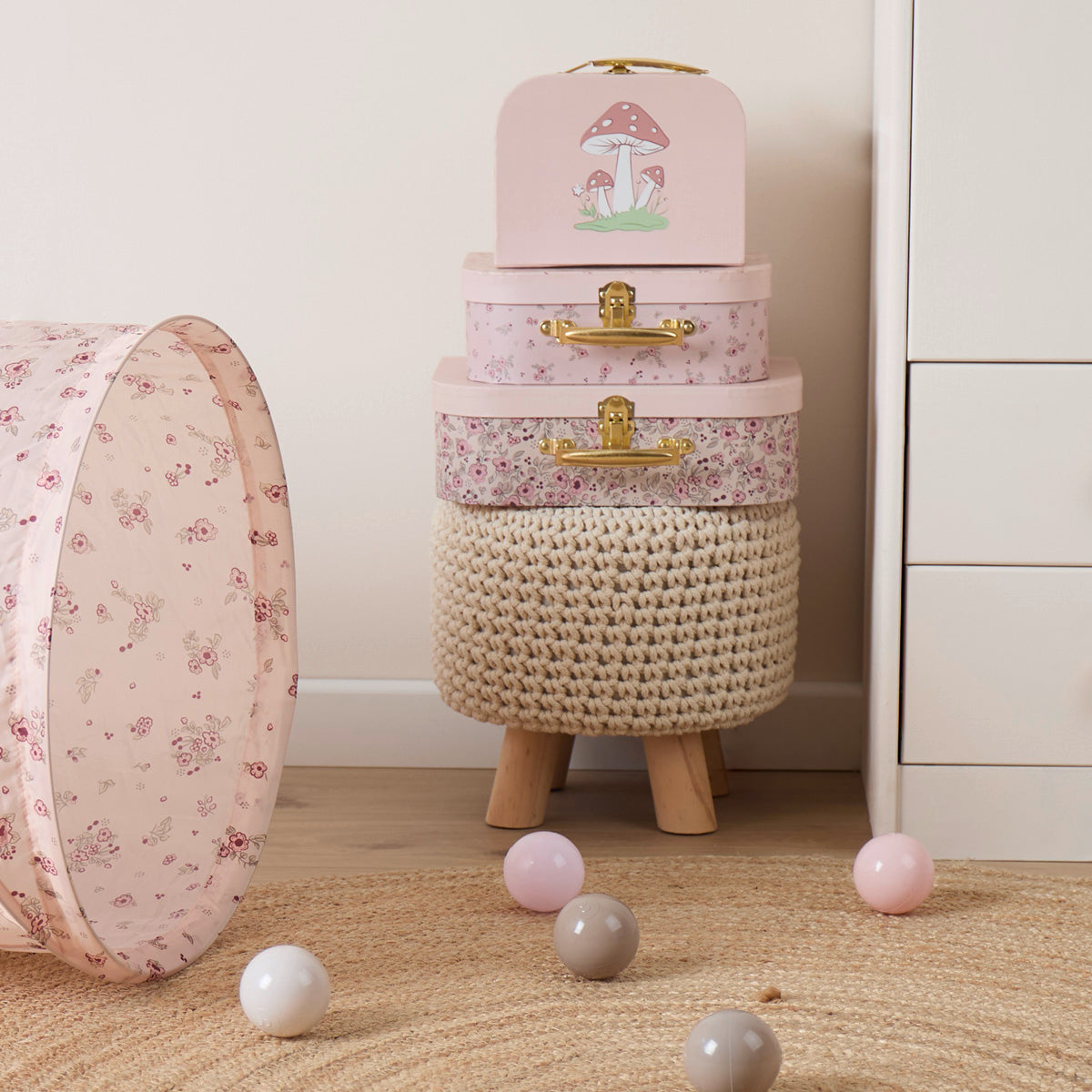 3er Kofferset Ella Dreamy Flowers