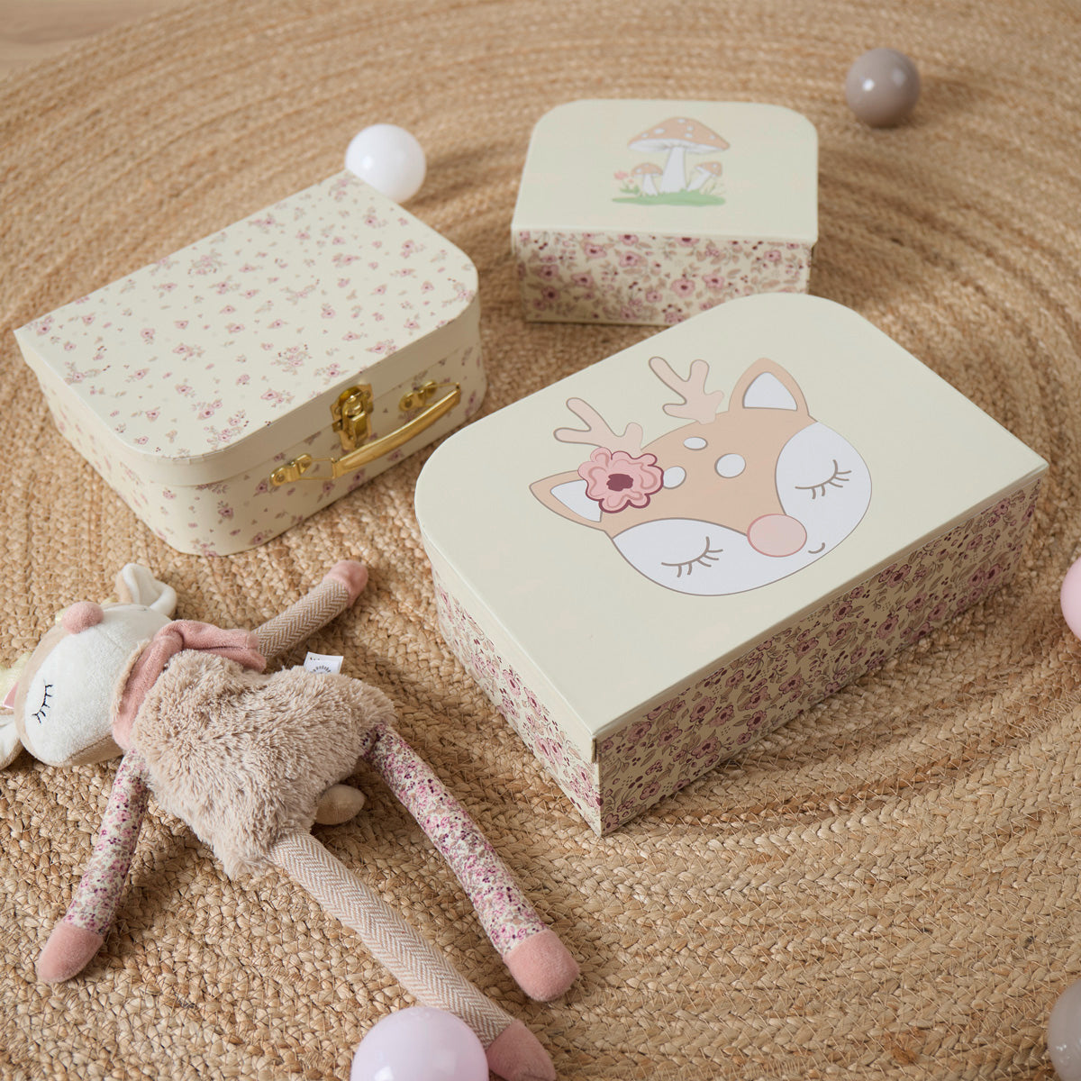 3er Kofferset Ella Vintage Flowers