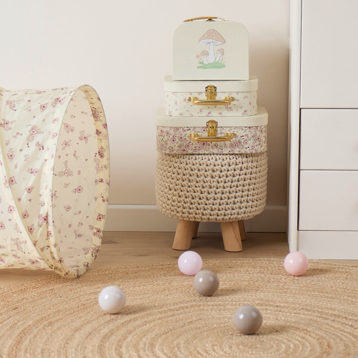 3er Kofferset Ella Vintage Flowers