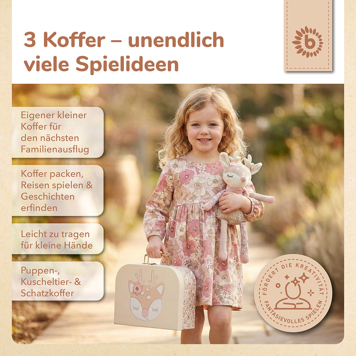 3er Kofferset Ella Vintage Flowers