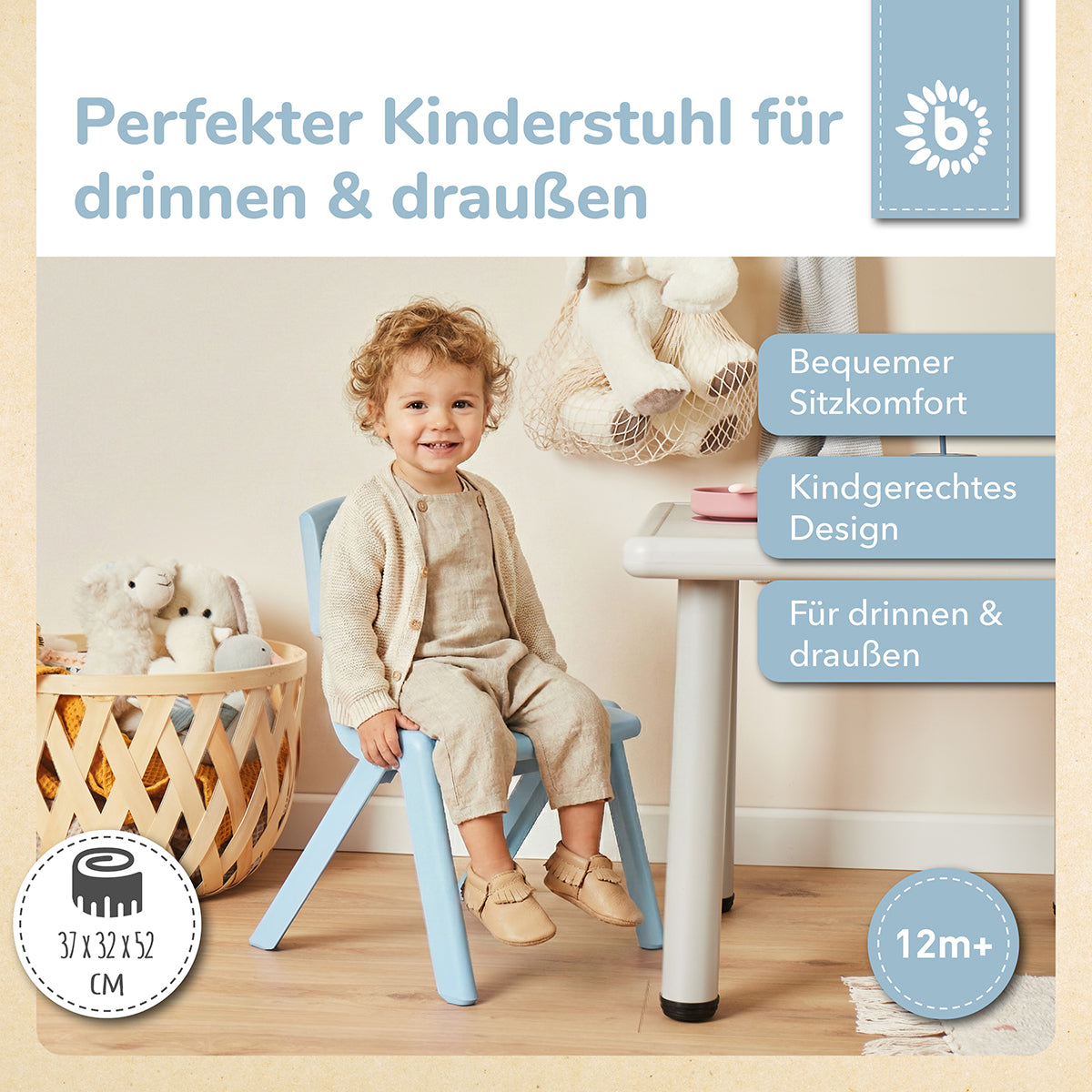 Kinderstuhl hazy blue