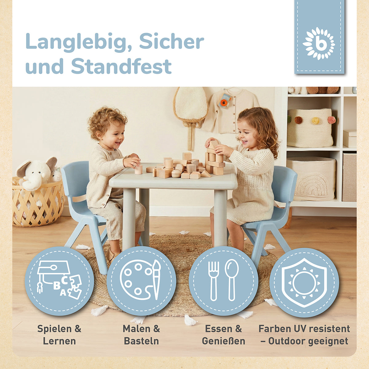 Kinderstuhl hazy blue