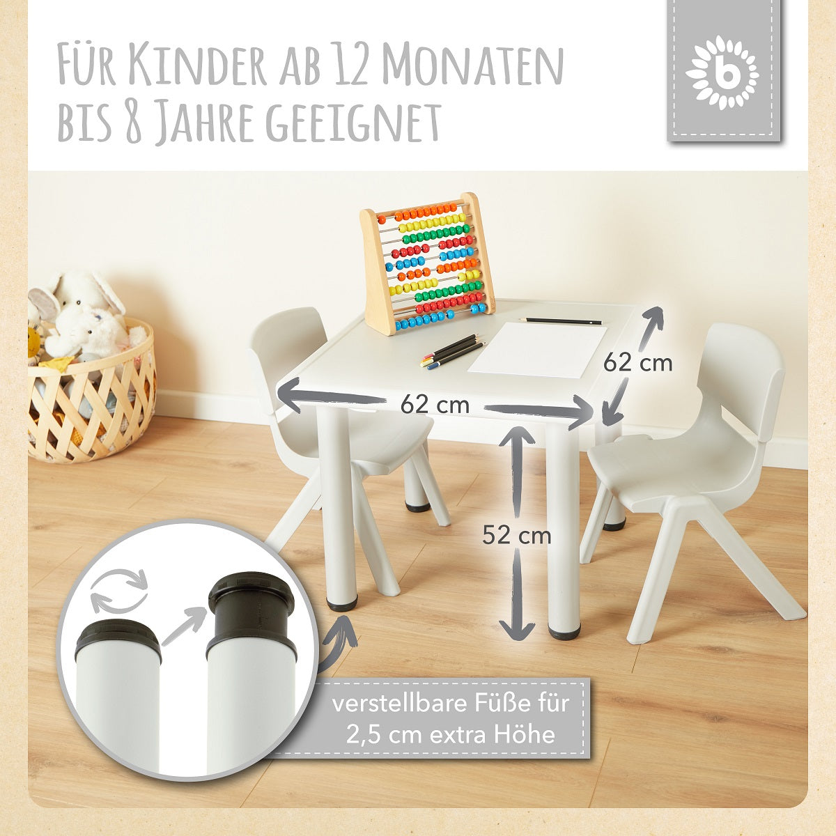 Kindertisch silver