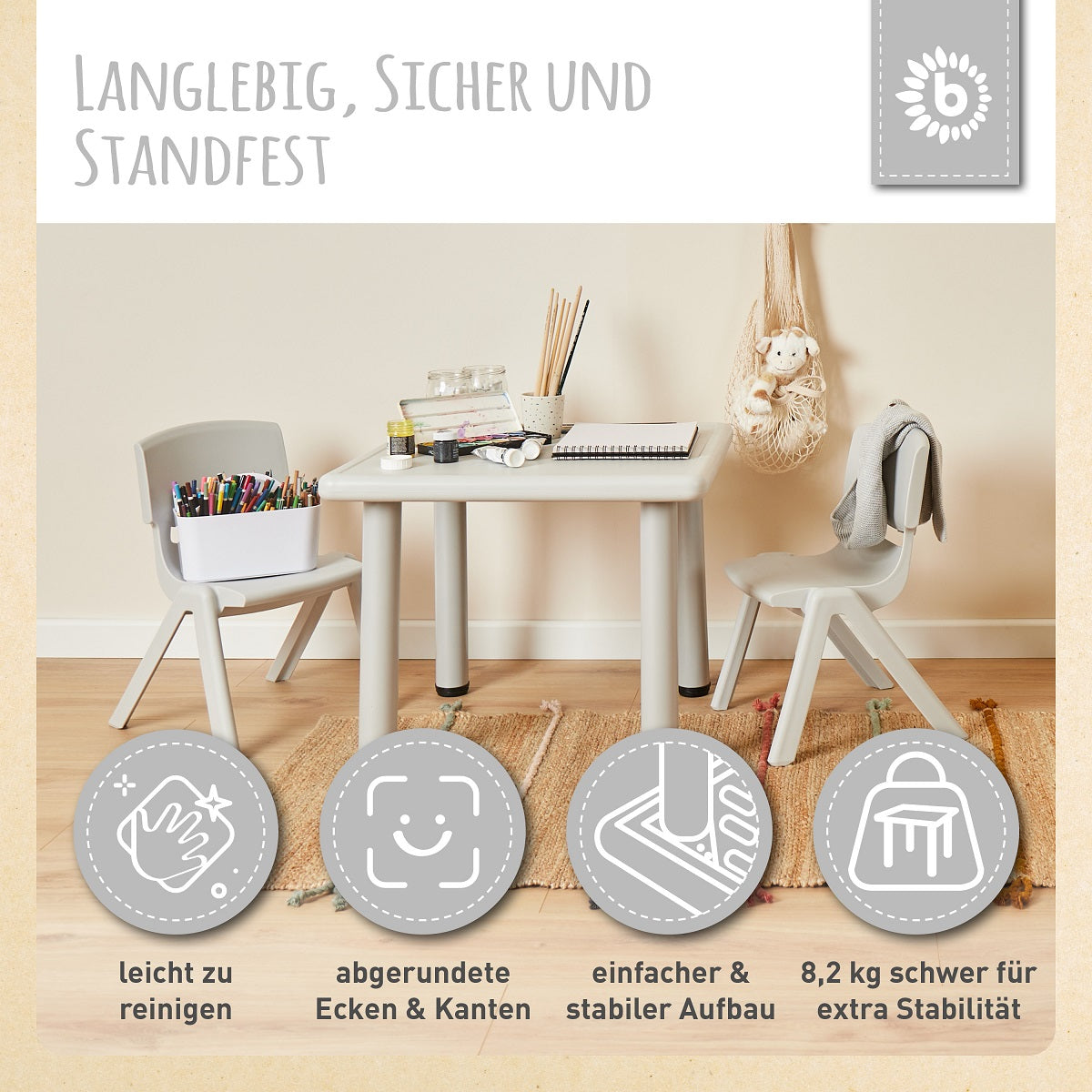 Kindertisch silver