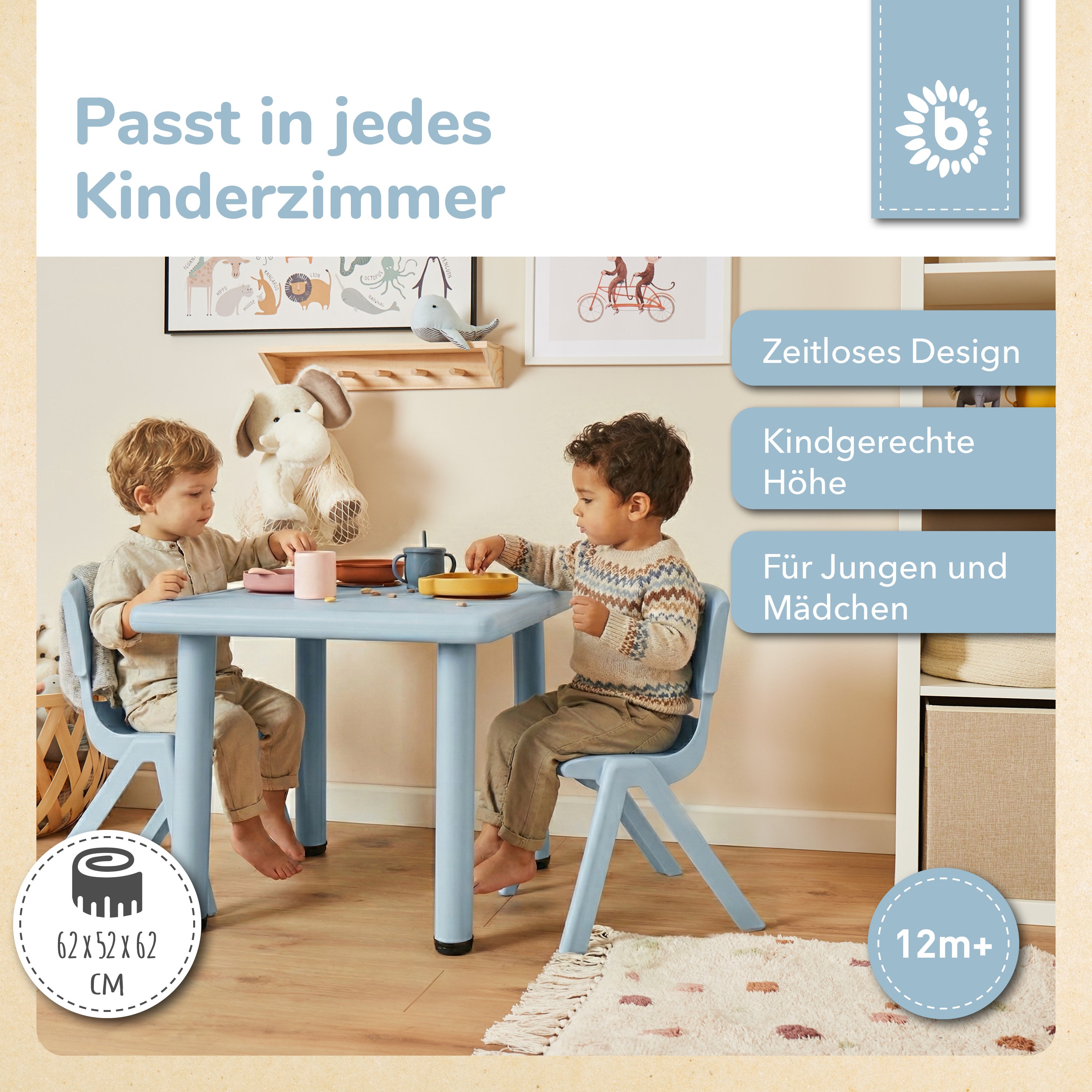 Kindertisch hazy blue