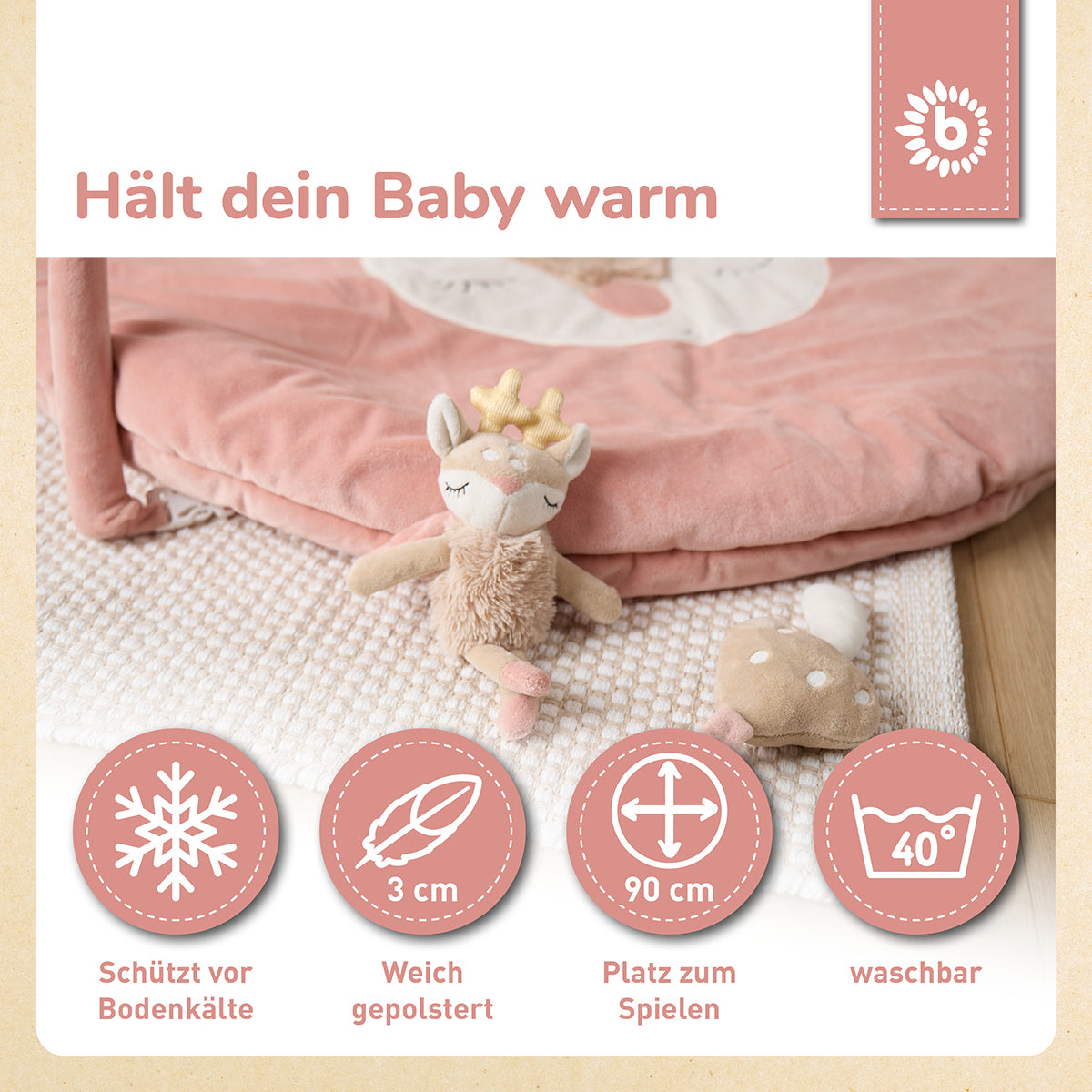 Spieldecke mit Activitybogen Reh Ella