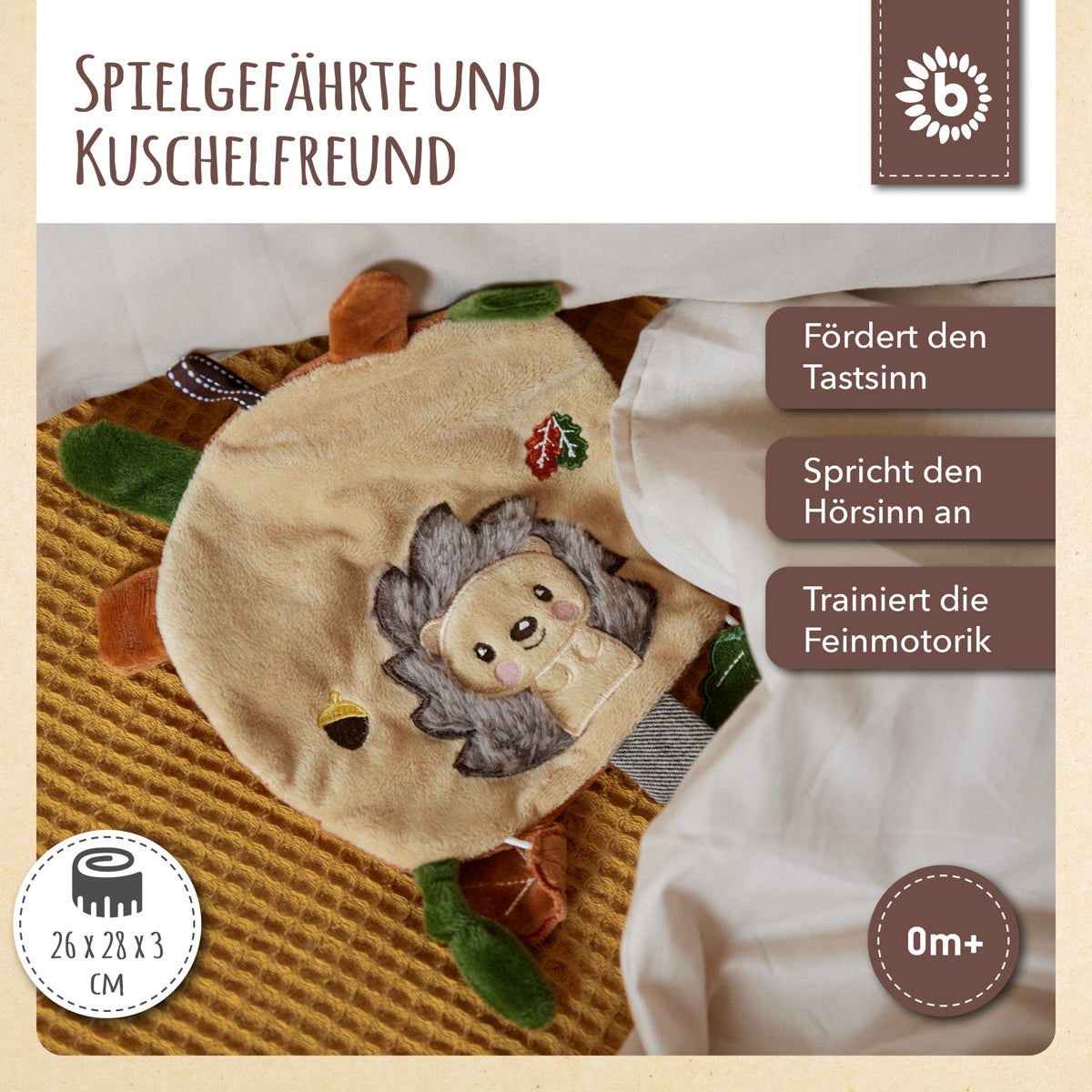 Knistertuch Igel Piksi