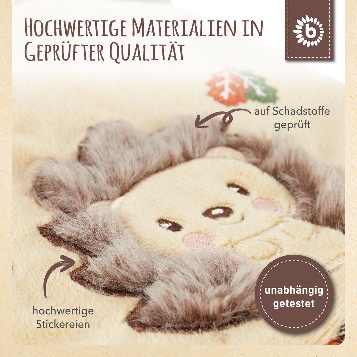 Knistertuch Igel Piksi