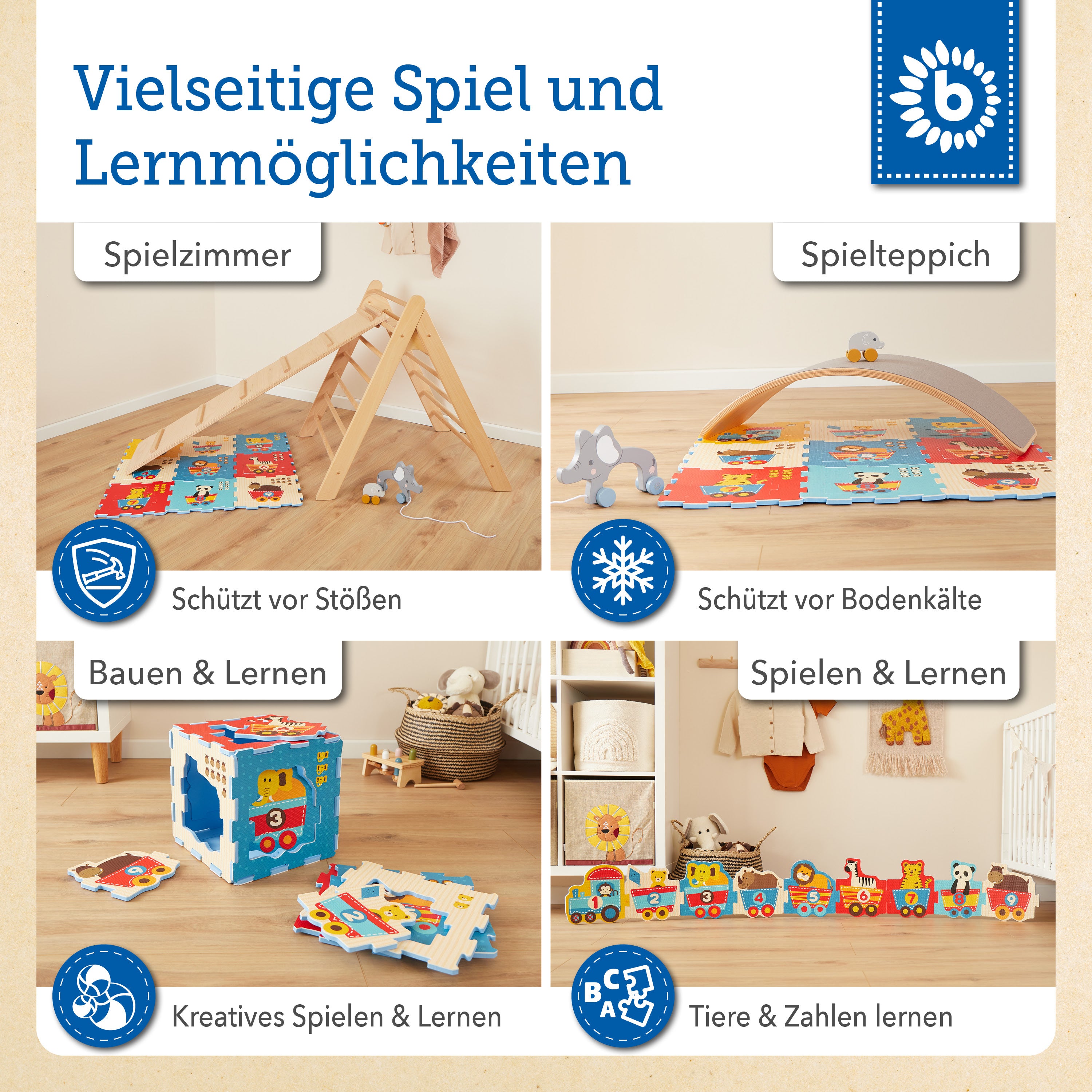 Puzzlematte Tier Motivzug 18 Teile