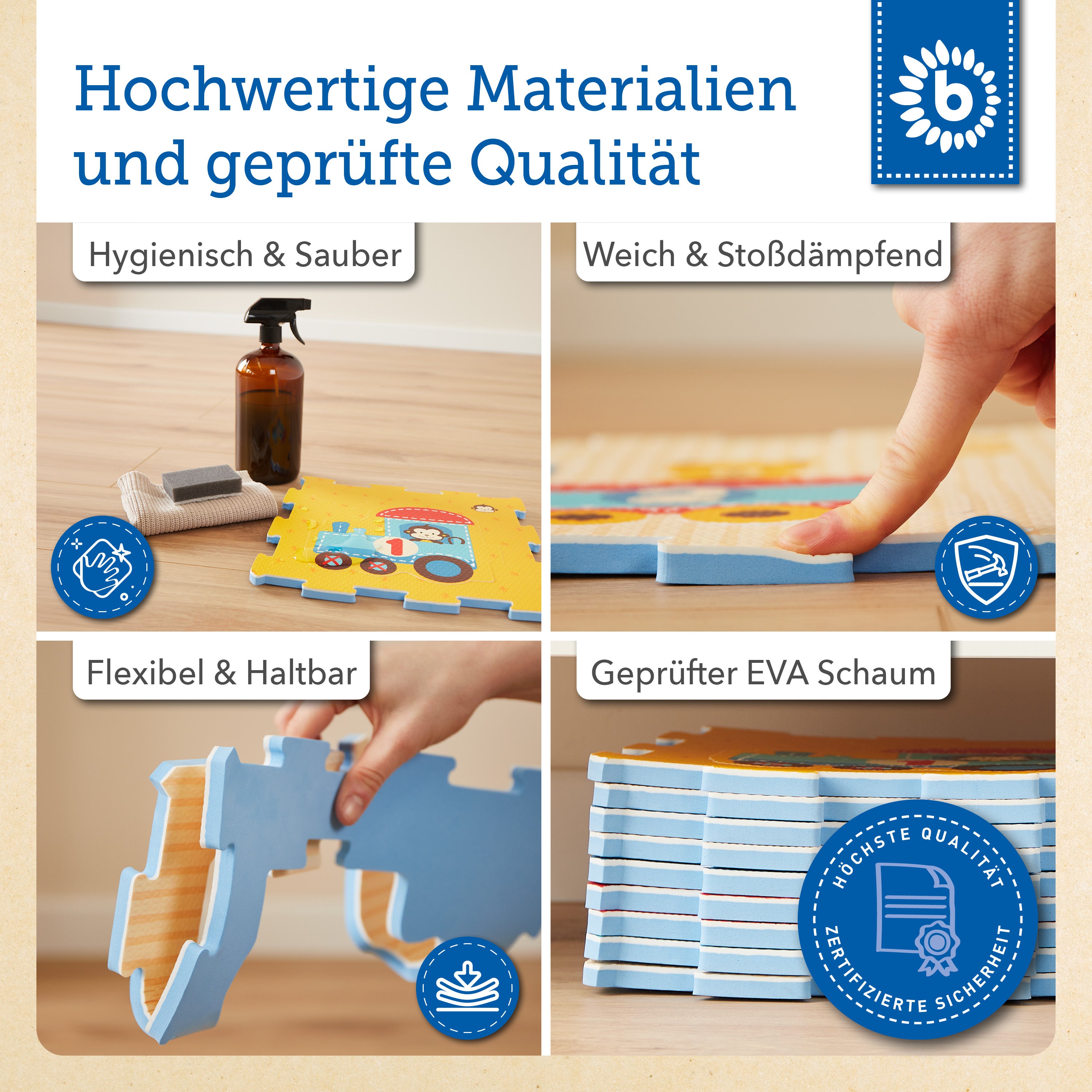 Puzzlematte Tier Motivzug 18 Teile