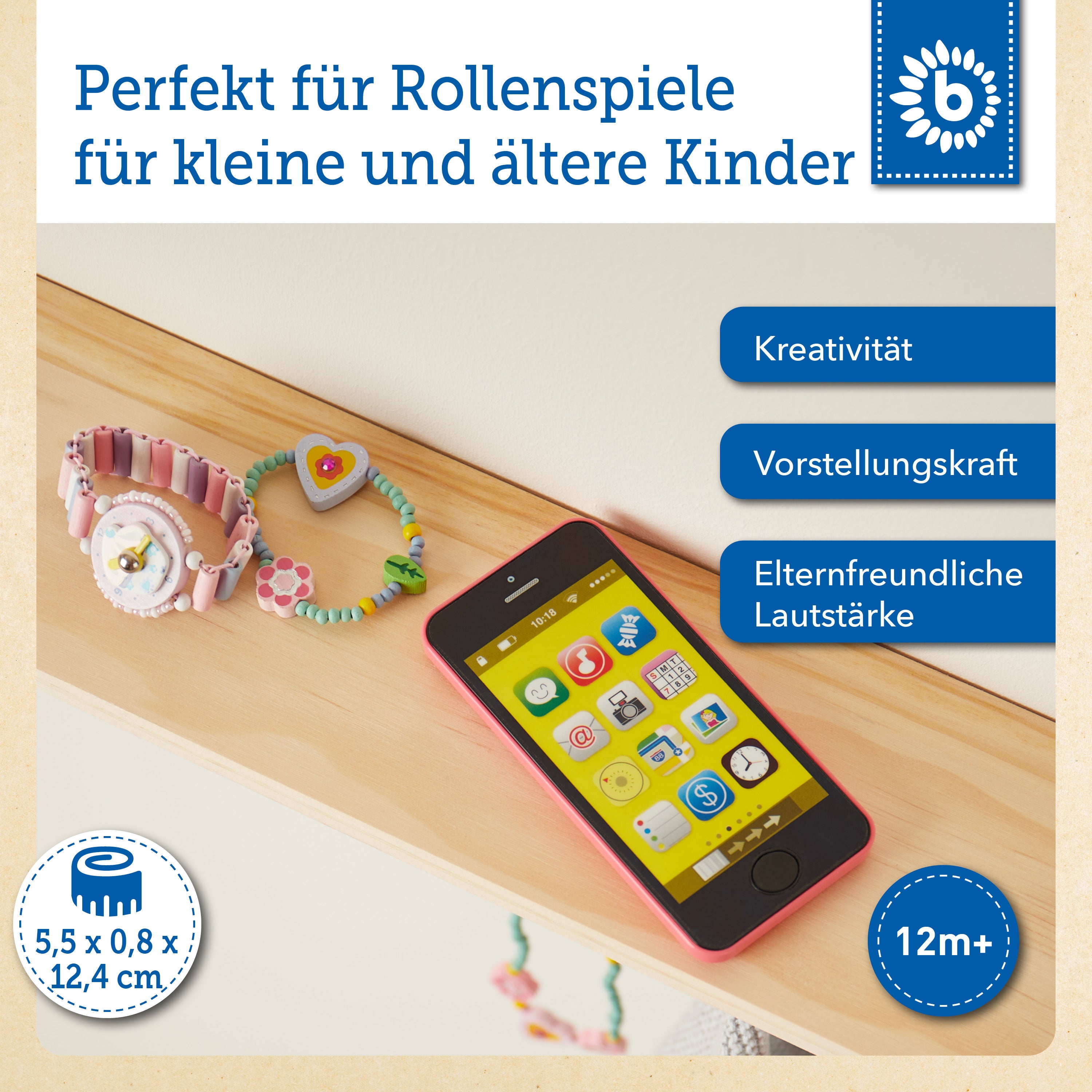 Smartphone rosa mit Licht/Sound