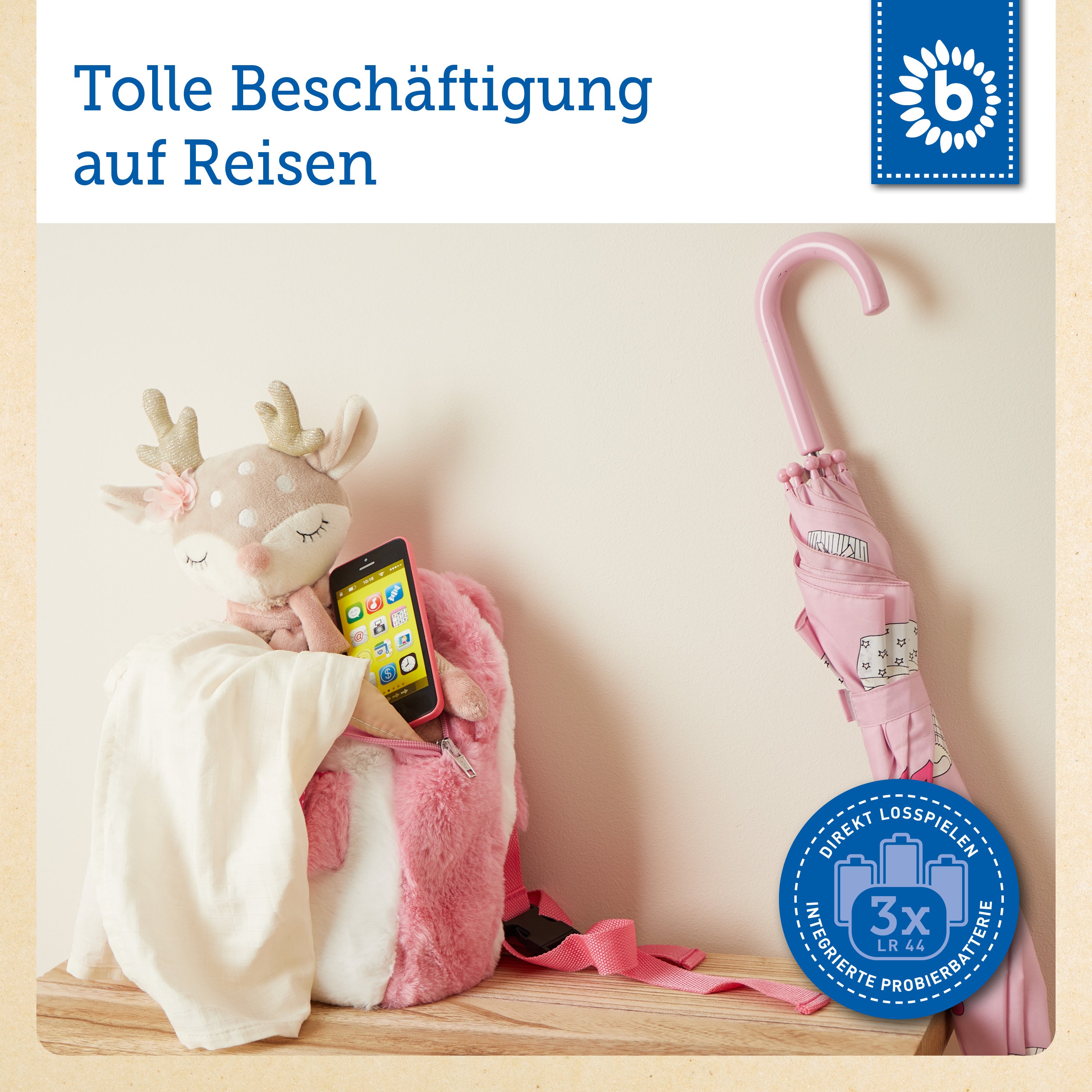 Smartphone rosa mit Licht/Sound