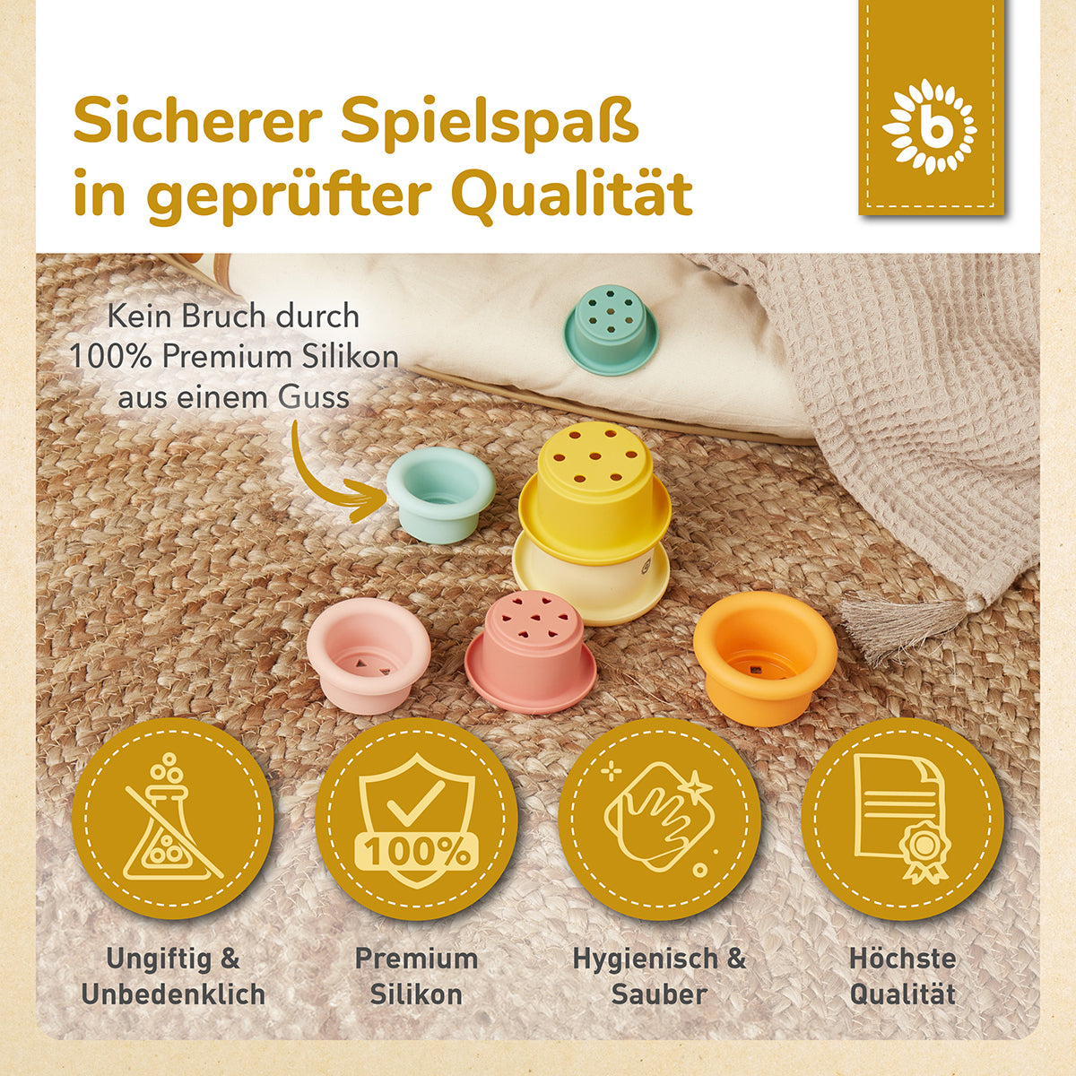 Silikon Stapelbecher Tropical Vibes