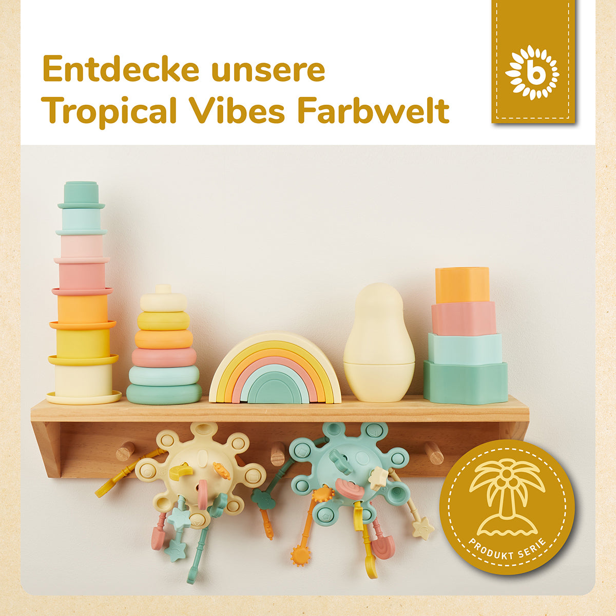 Silikon Stapelbecher Tropical Vibes