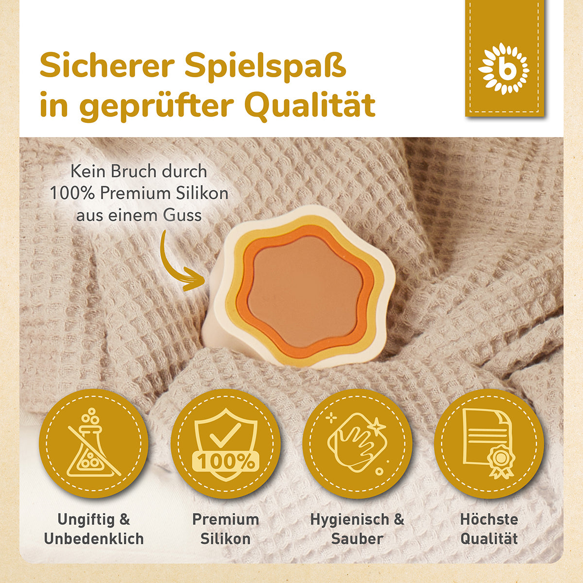 Silikon Stapelspiel Blume Chocolate Bliss