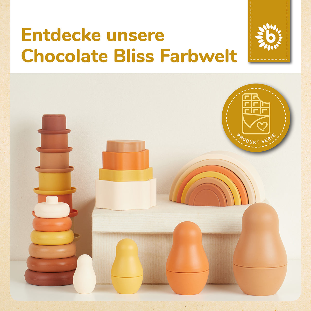 Silikon Stapelspiel Blume Chocolate Bliss