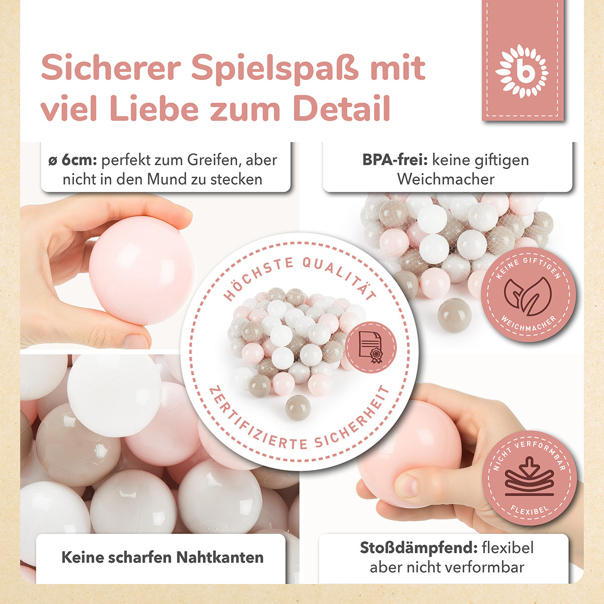 Bälle Cotton 100 Stück