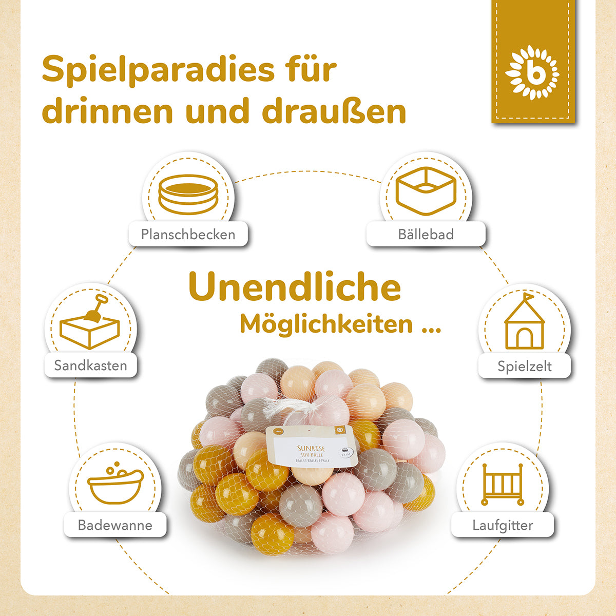 Bälle Sunrise 100 Stück