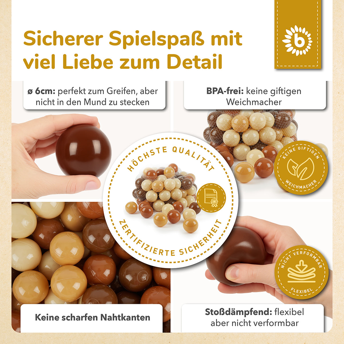 Bälle Chocolate Bliss 100 Stück