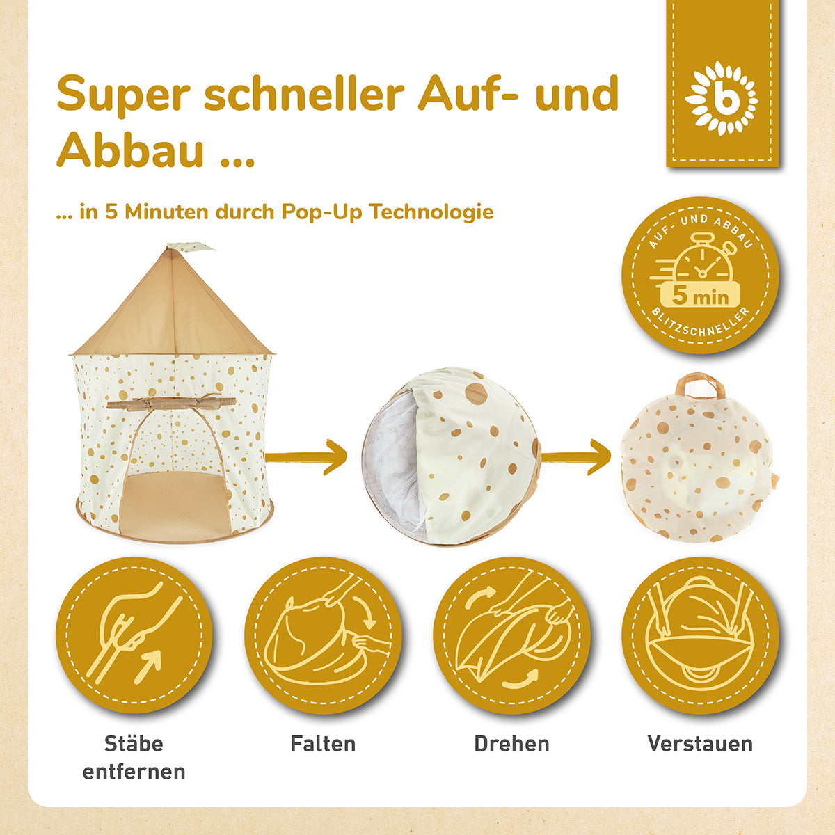 Pop up Spielzelt Dots