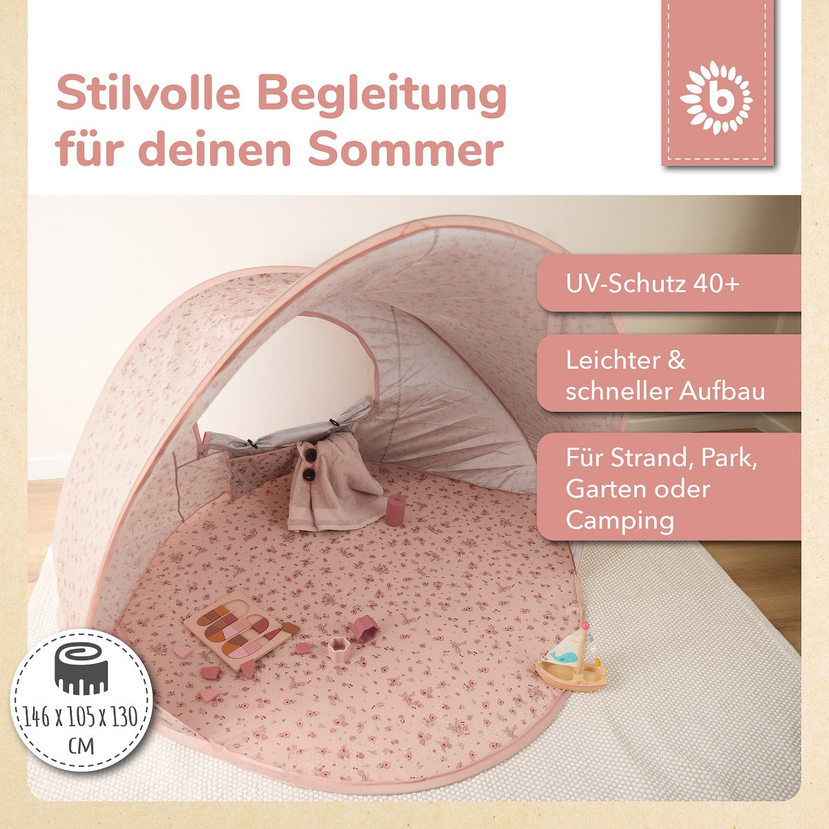 POP UP STRANDMUSCHEL DREAMY FLOWERS