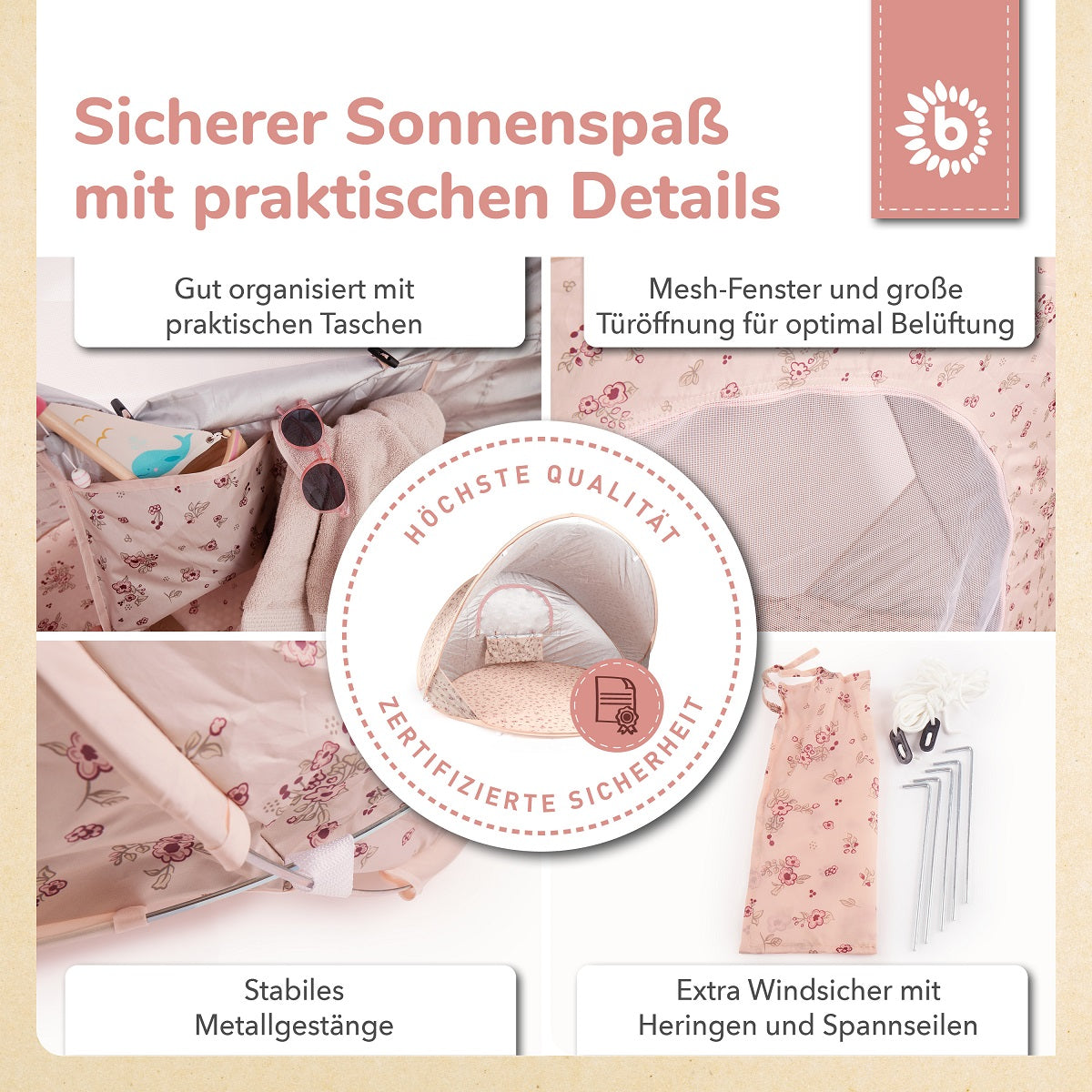 POP UP STRANDMUSCHEL DREAMY FLOWERS