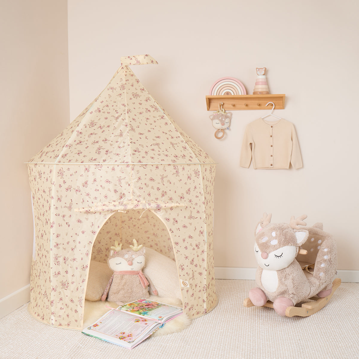 Pop Up Spielzelt Vintage Flowers