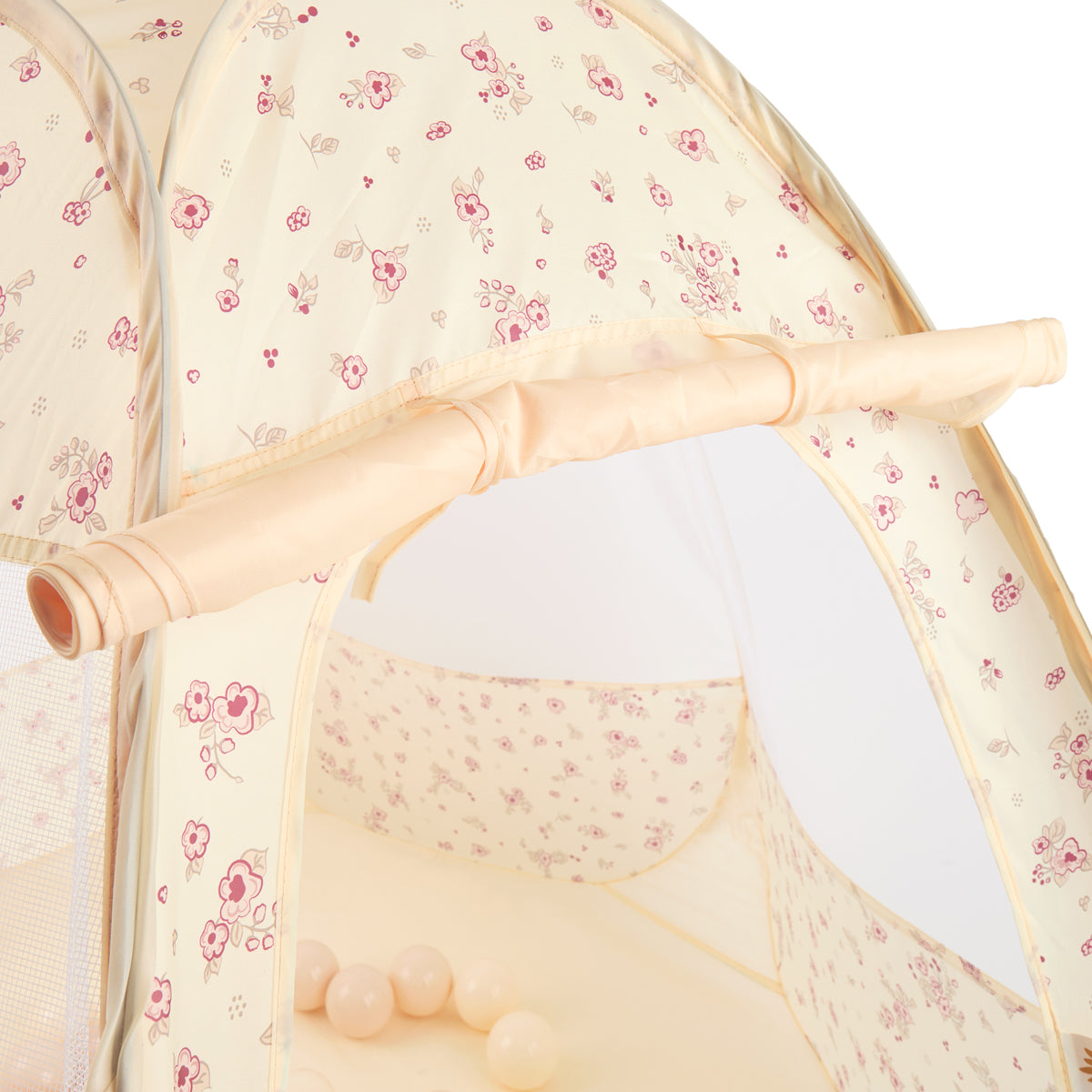 Pop Up Spielzelt und Bällebad Vintage Flowers mit 50 Bällen