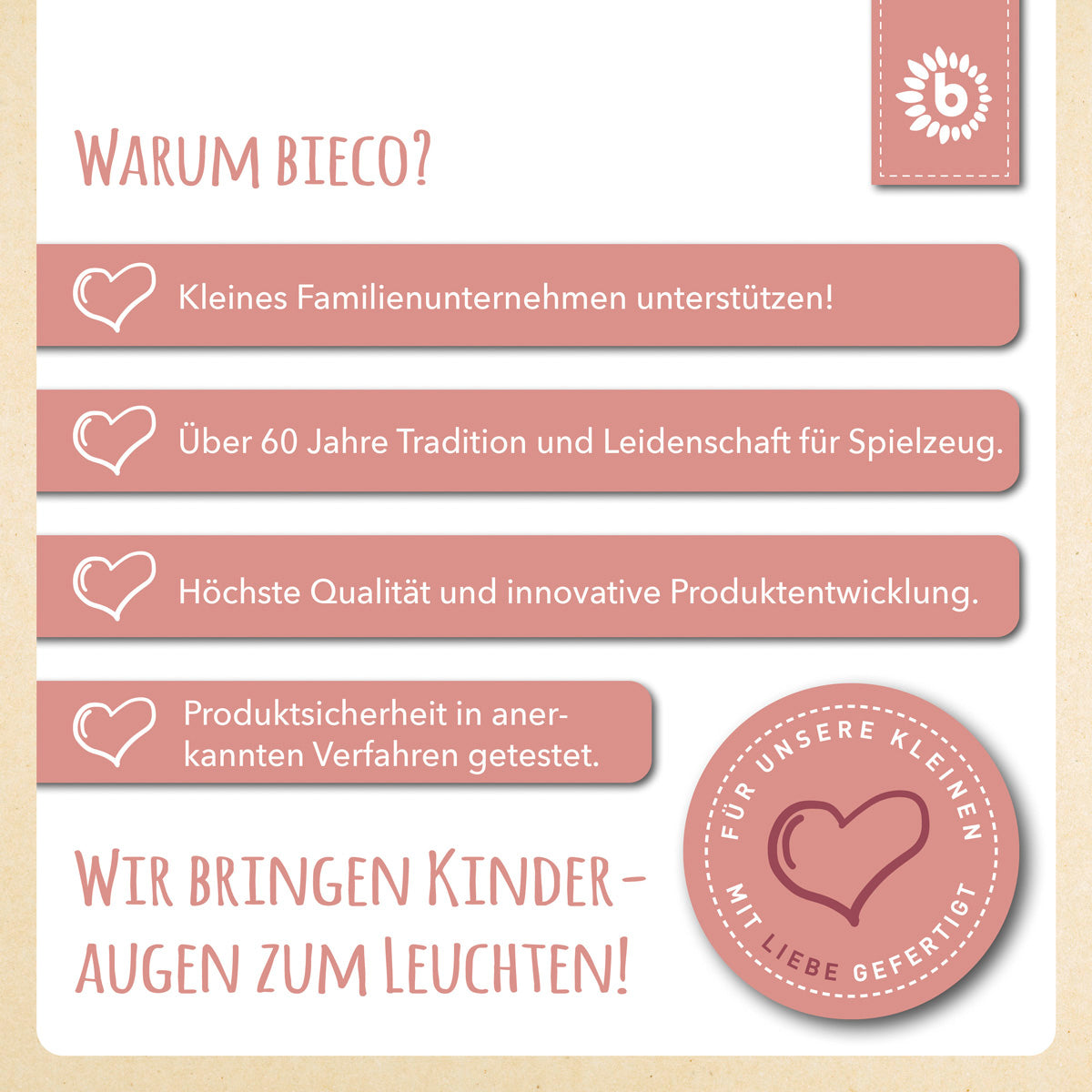 Motorikschleife mit Spiegel rose