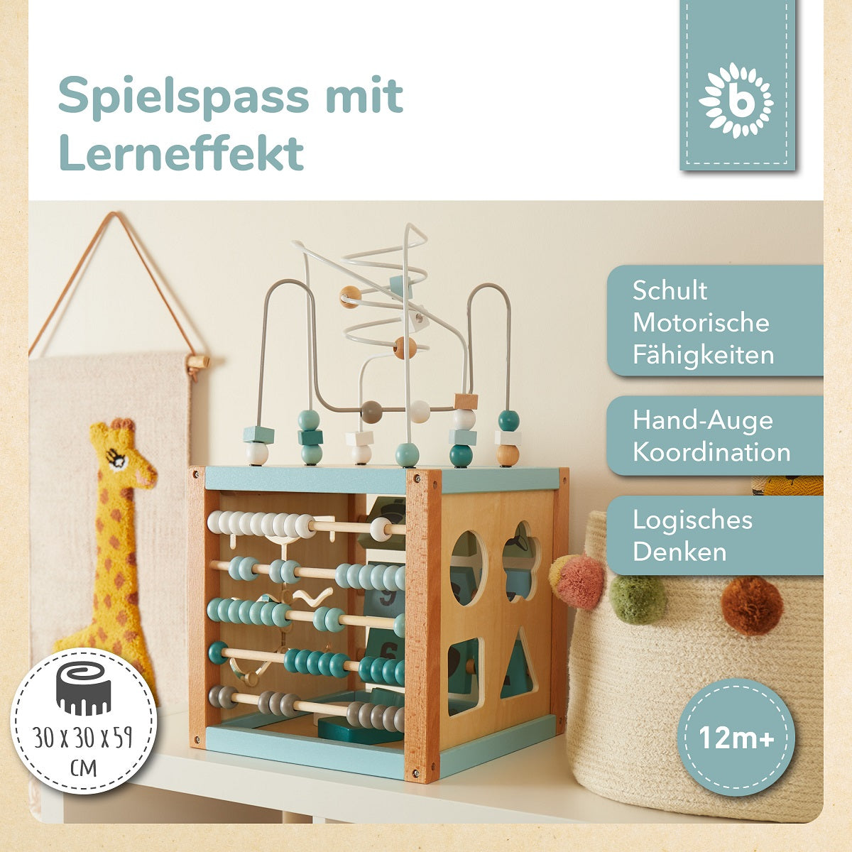 Motorikwürfel Waldtiere XXL FSC®