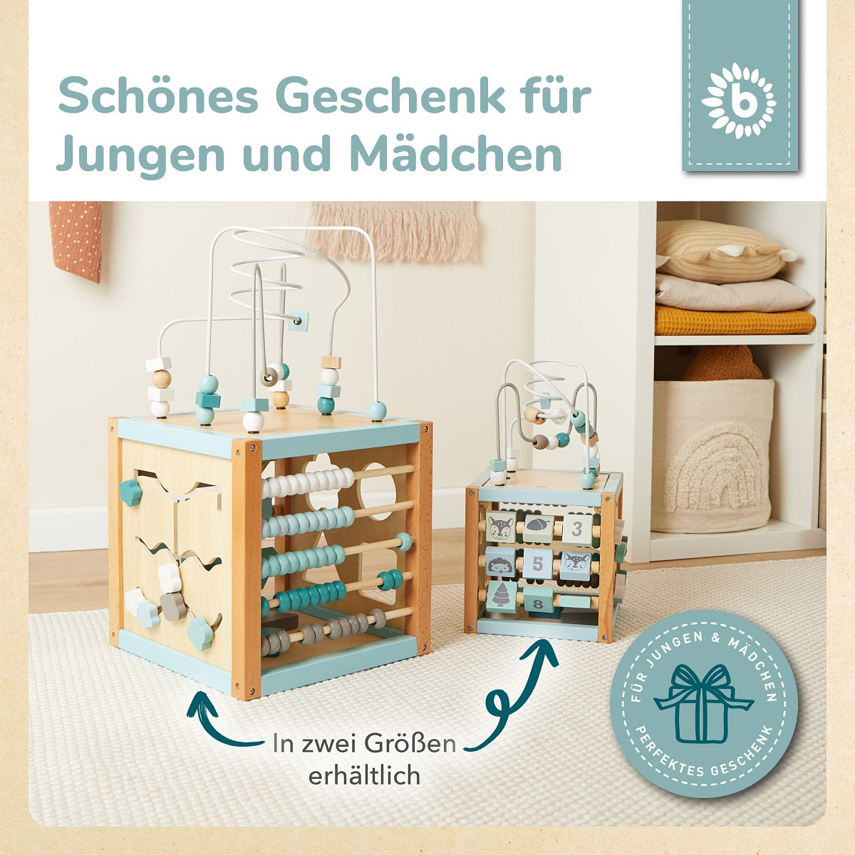 Motorikwürfel Waldtiere XXL FSC®