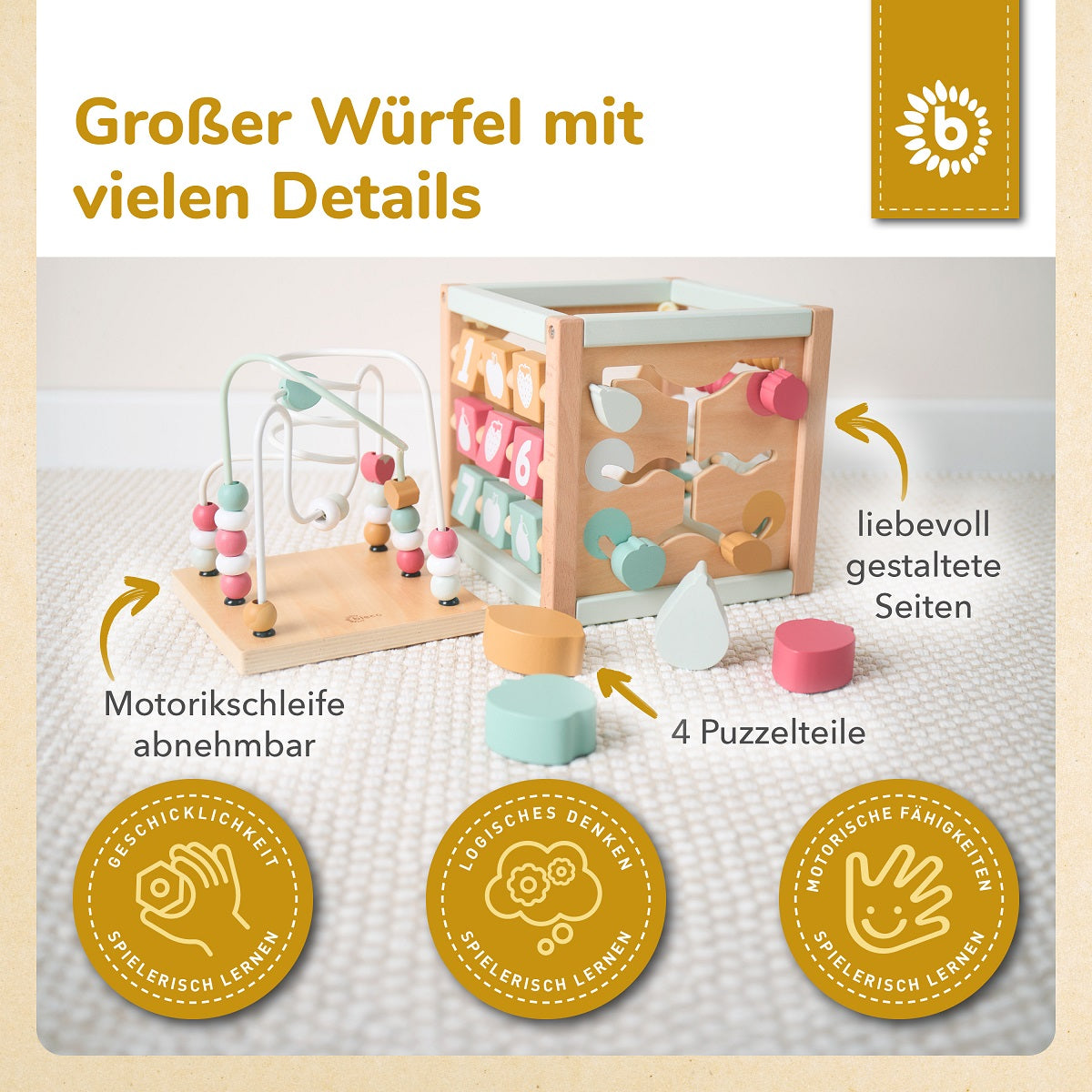 MOTORIKWÜRFEL BERRY FSC®
