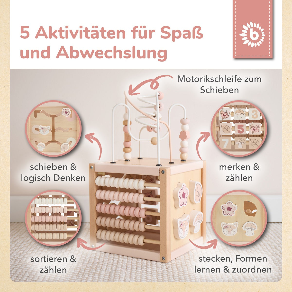 MOTORIKWÜRFEL REH ELLA FSC®