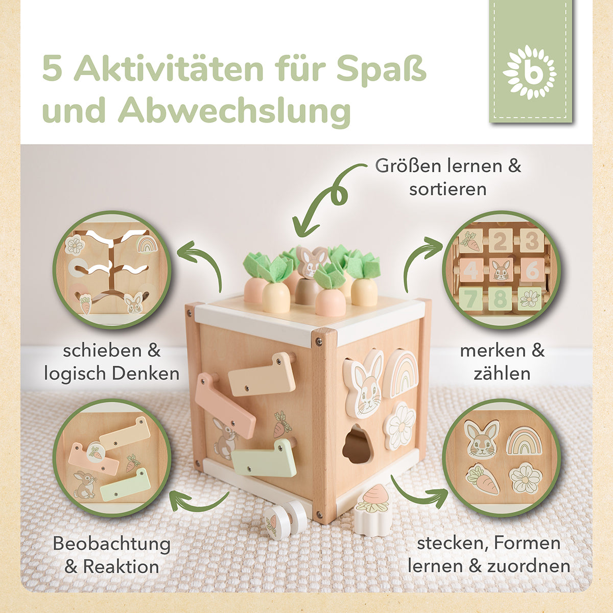 MOTORIKWÜRFEL HASE FINE FSC®