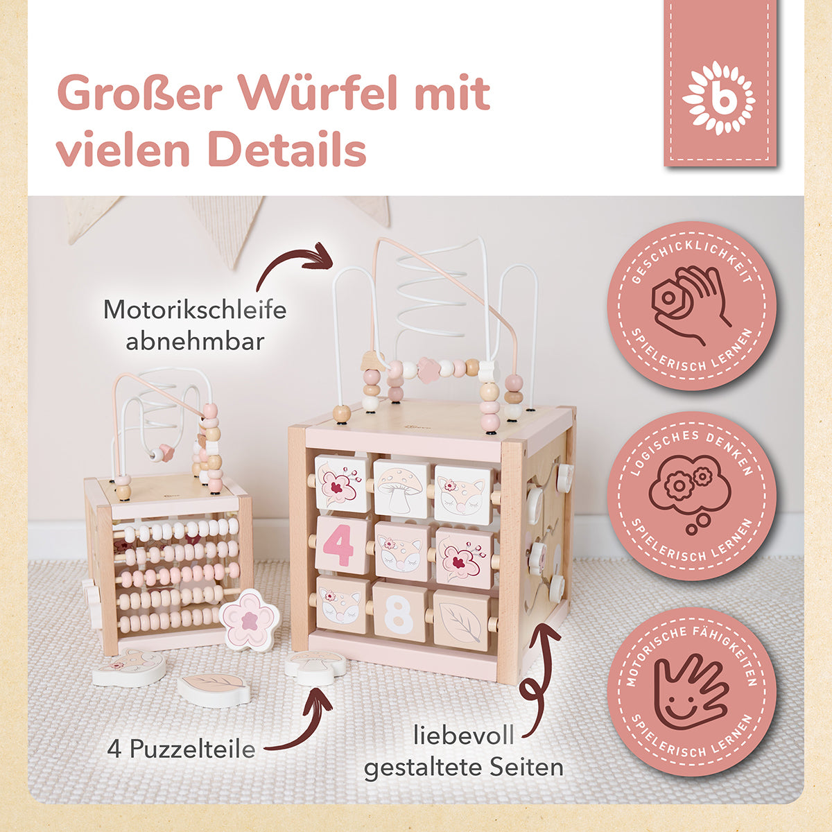 MOTORIKWÜRFEL REH ELLA XXL FSC®