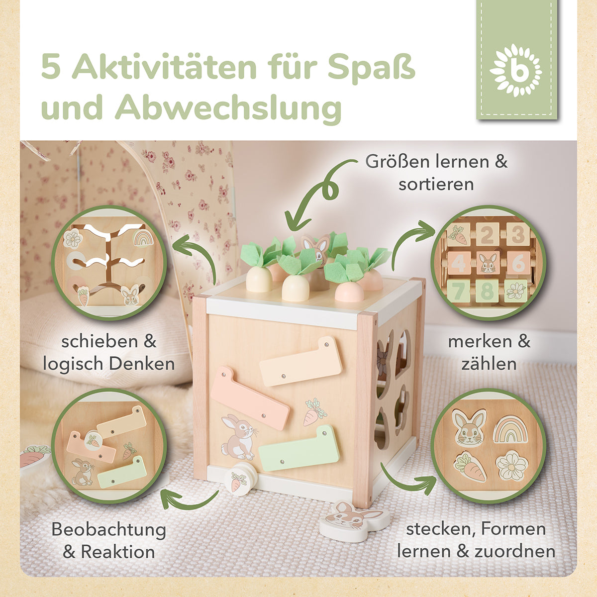 Motorikwürfel Hase Fine XXL