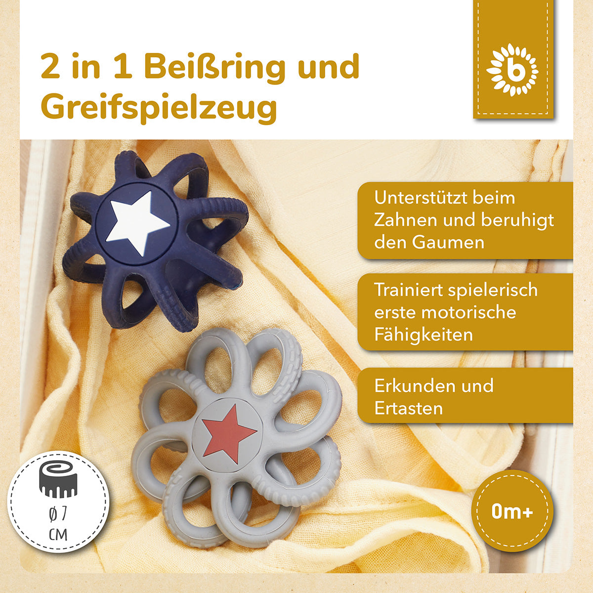 Silikon Beiß- & Greifball 2er Set Night Sky