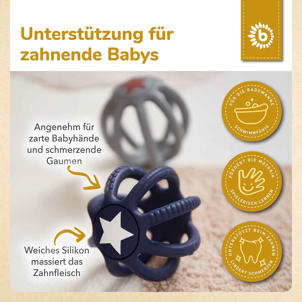 Silikon Beiß- & Greifball 2er Set Night Sky