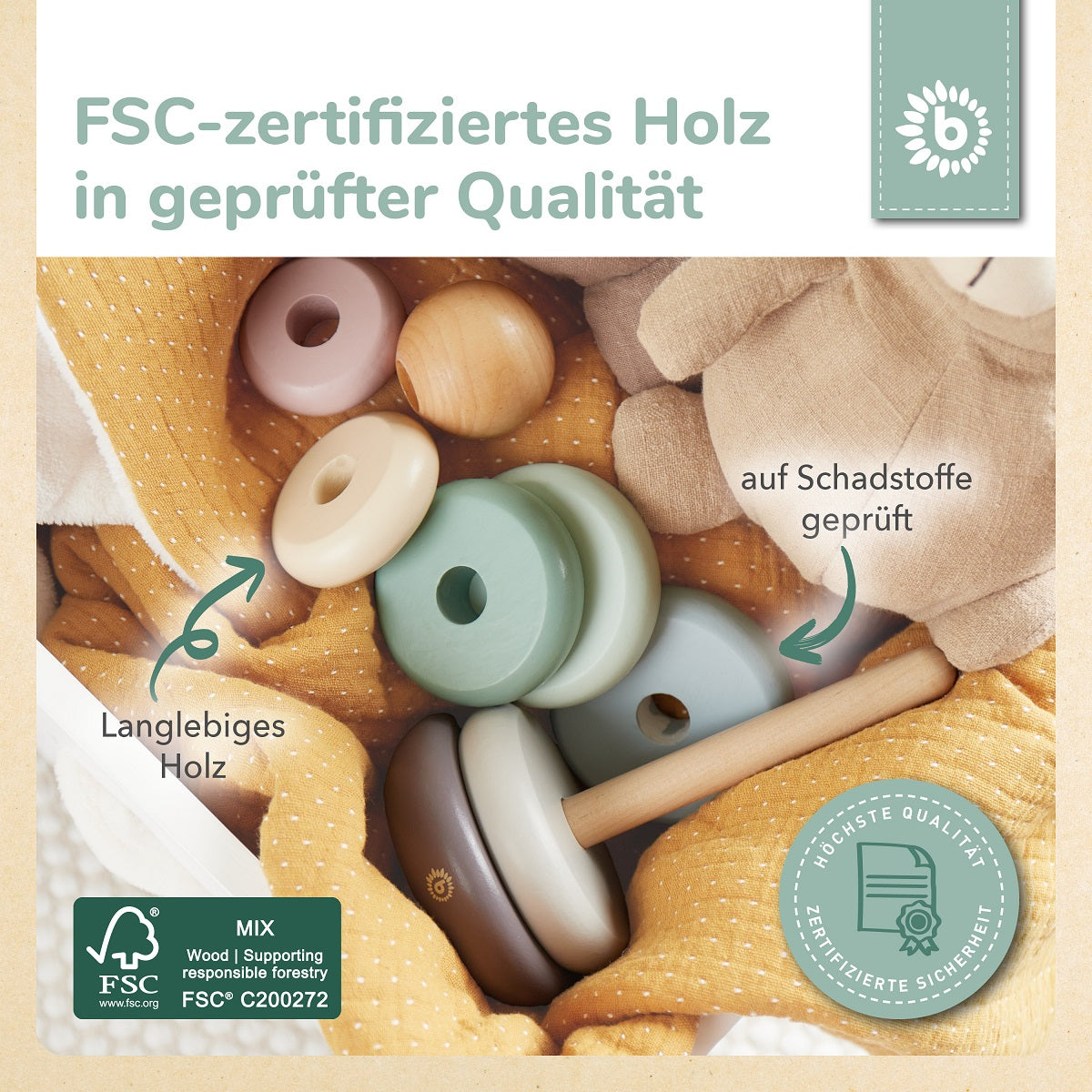 Stapelturm rose FSC®