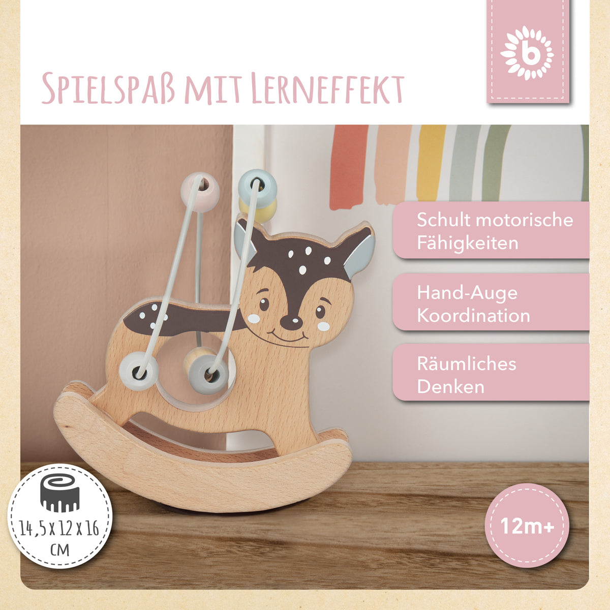 Motorikschleife mit Wippe Reh