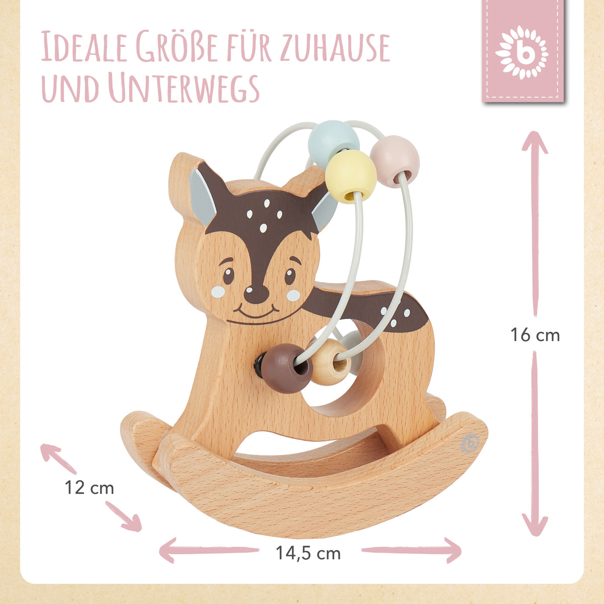 Motorikschleife mit Wippe Reh